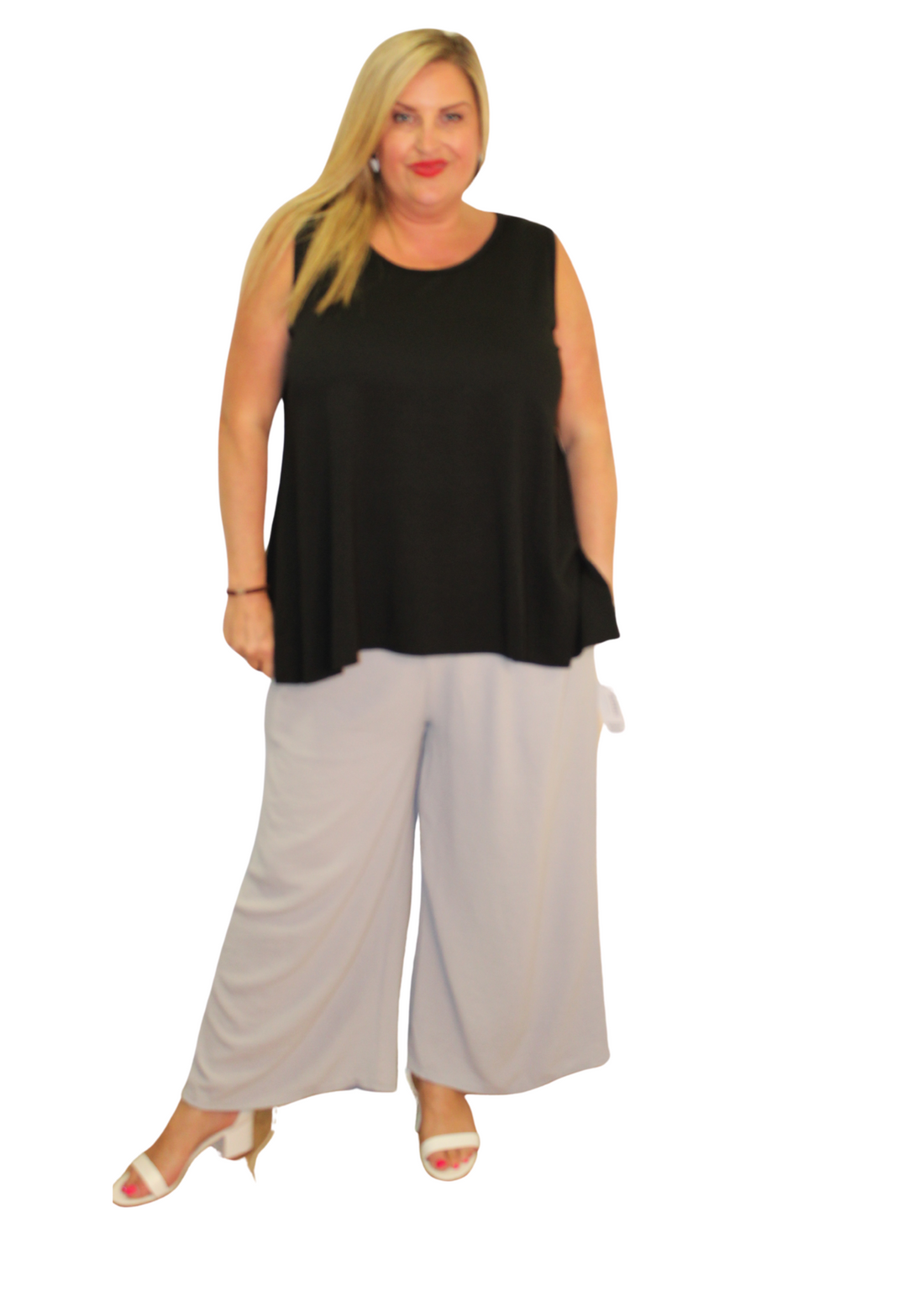 Sheered Top Trouser Plain