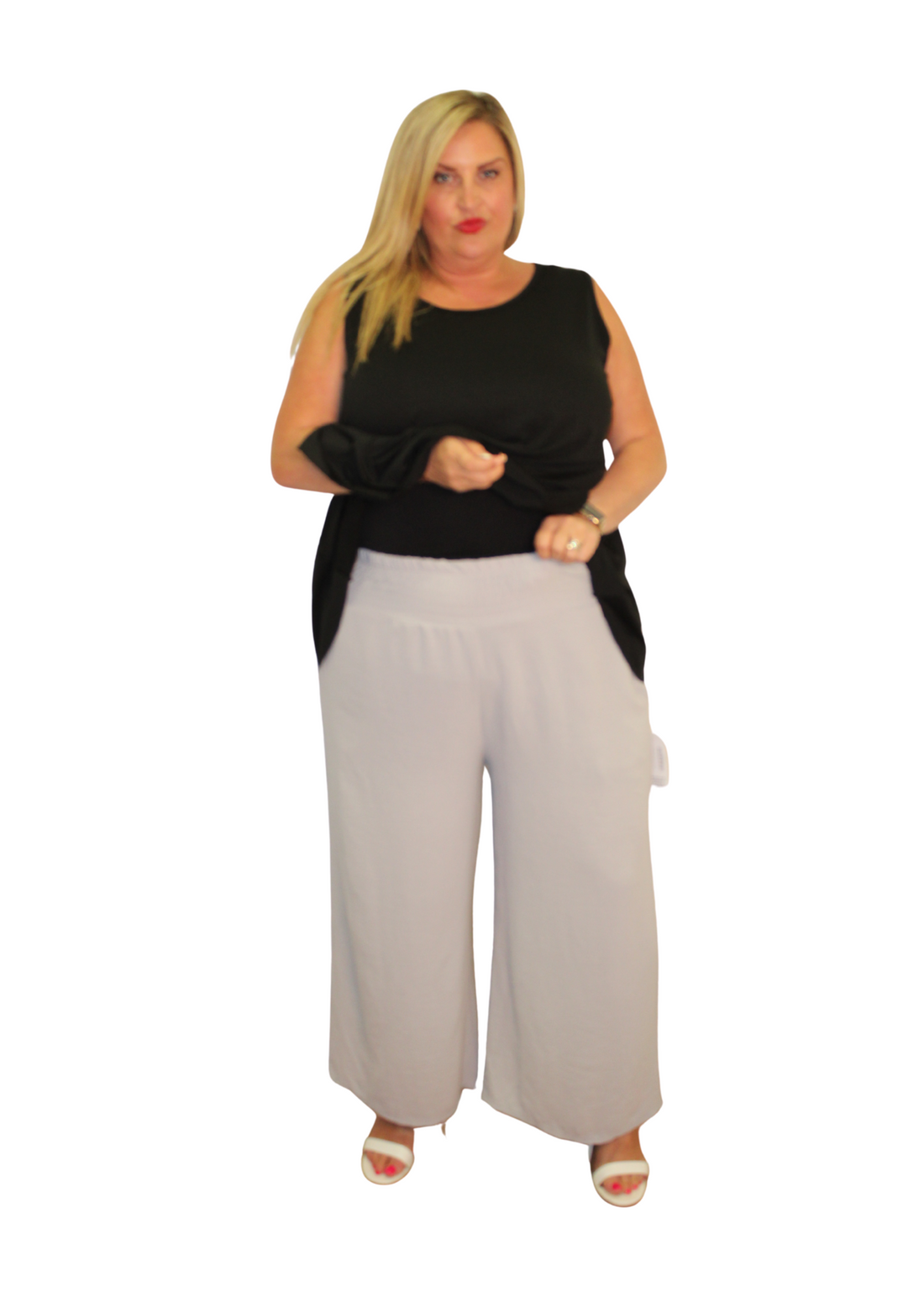 Sheered Top Trouser Plain