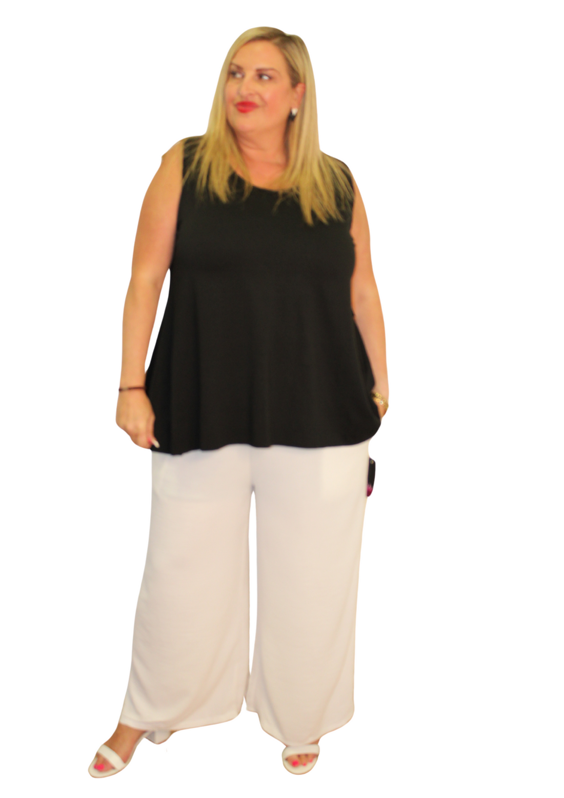 Sheered Top Trouser Plain