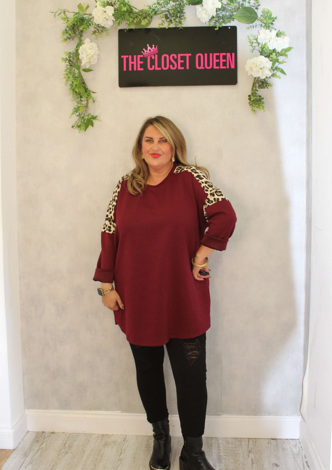 Shoulder Patch Animal Sweater
