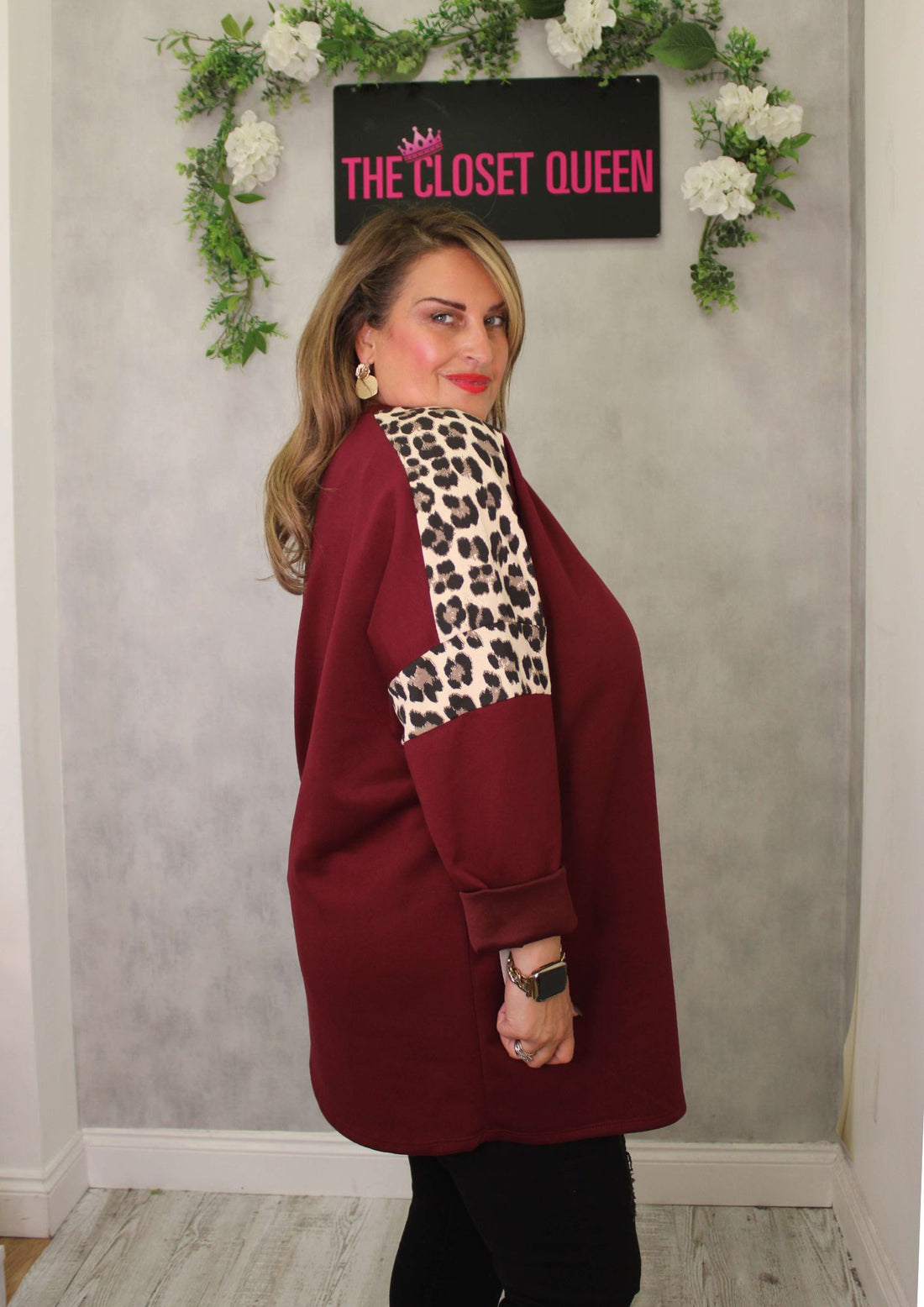Shoulder Patch Animal Sweater