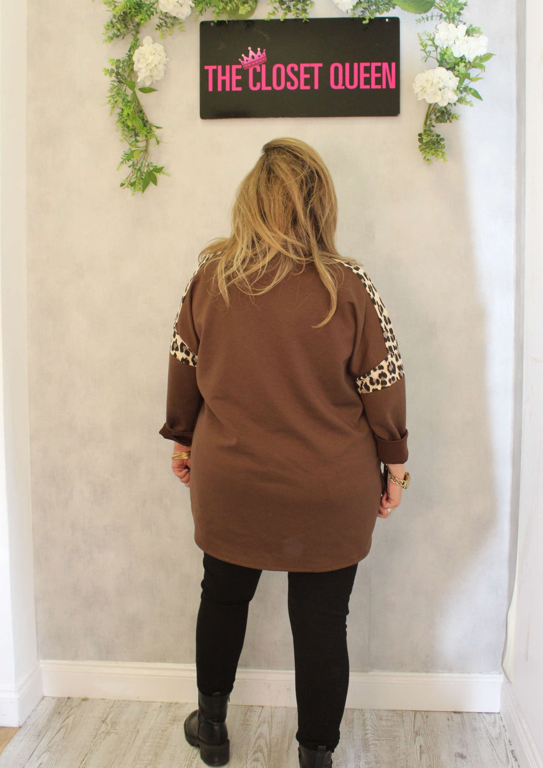 Shoulder Patch Animal Sweater