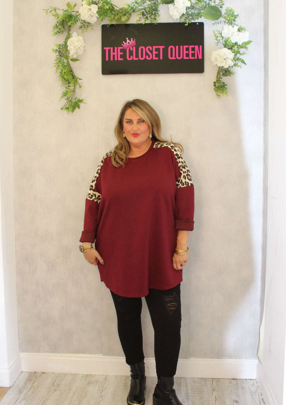 Shoulder Patch Animal Sweater