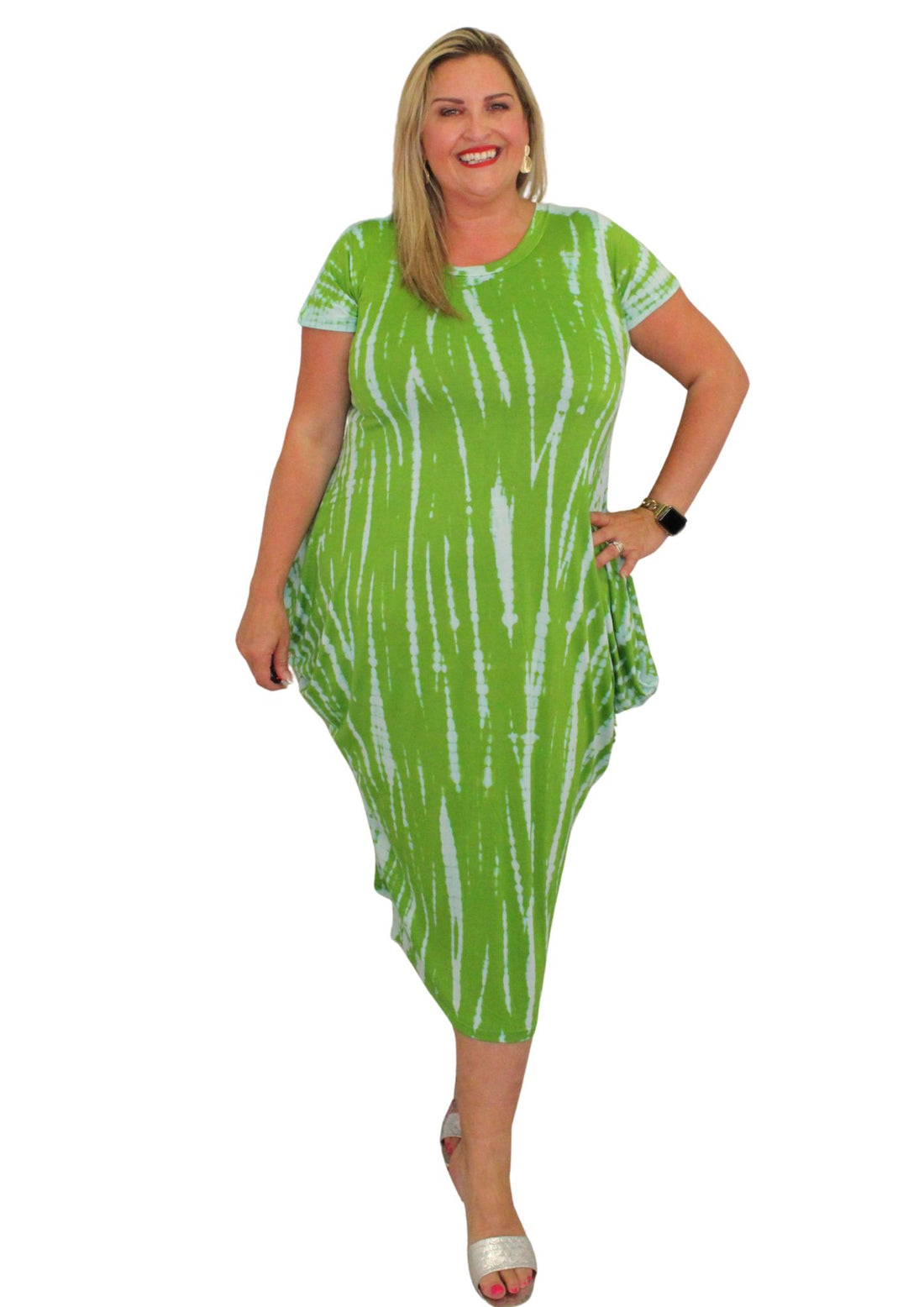 Side Point Dress Reli Print