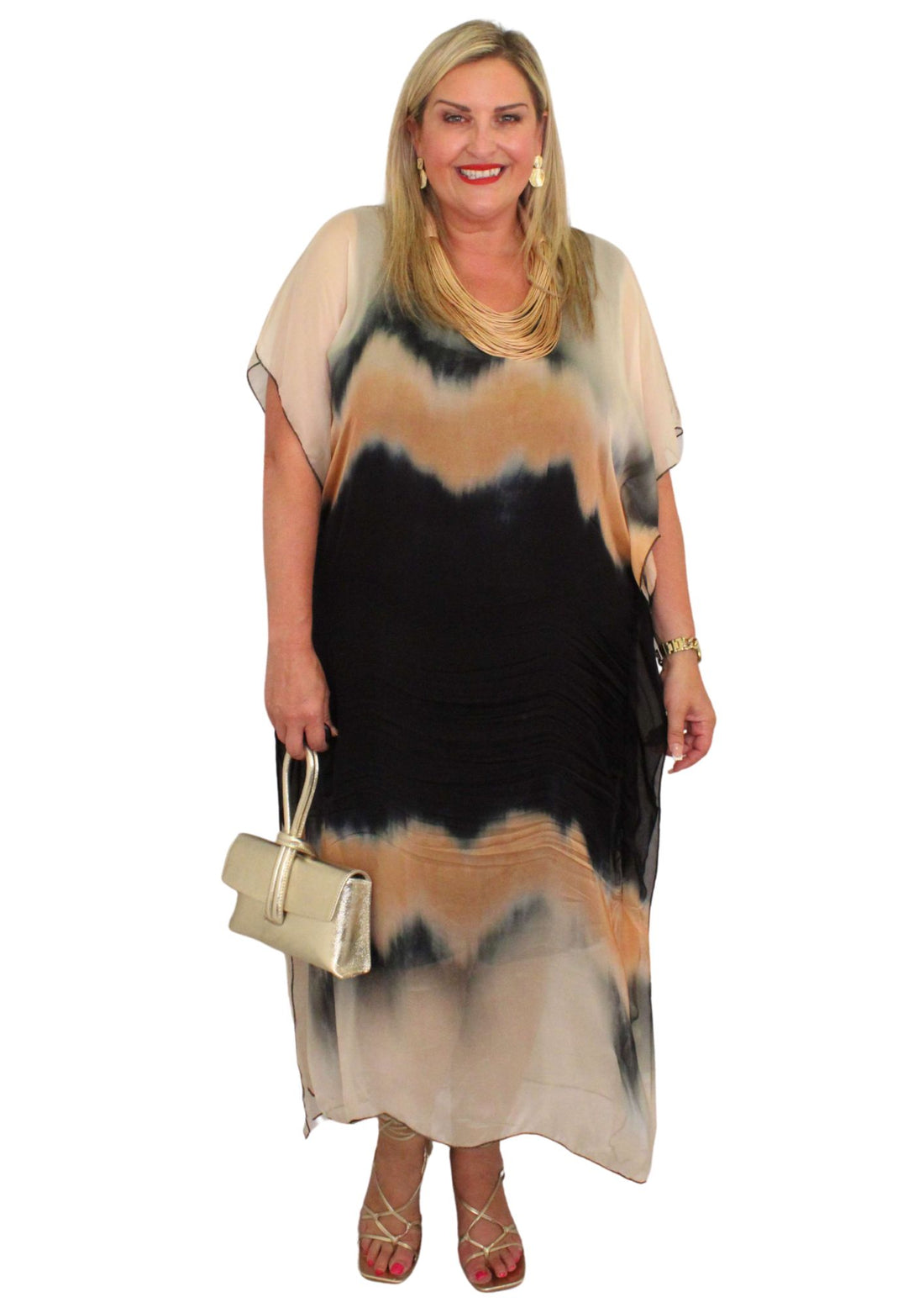 Silk Maxi Overlay Dress Ombre