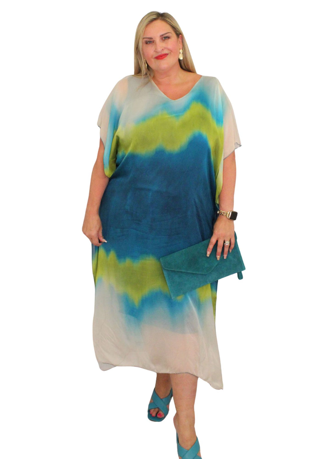 Silk Maxi Overlay Dress Ombre