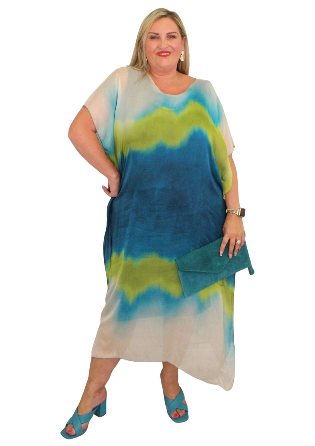 Silk Maxi Overlay Dress Ombre