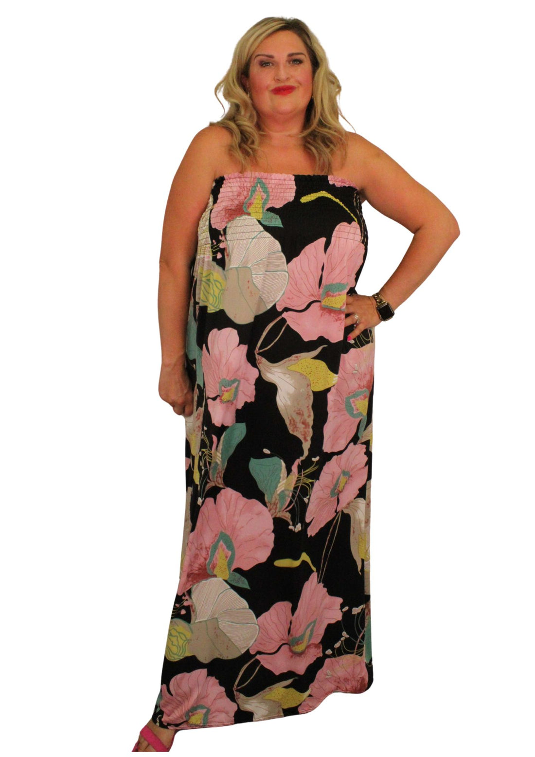 Slinky Boob Tube Maxi Lily Pad