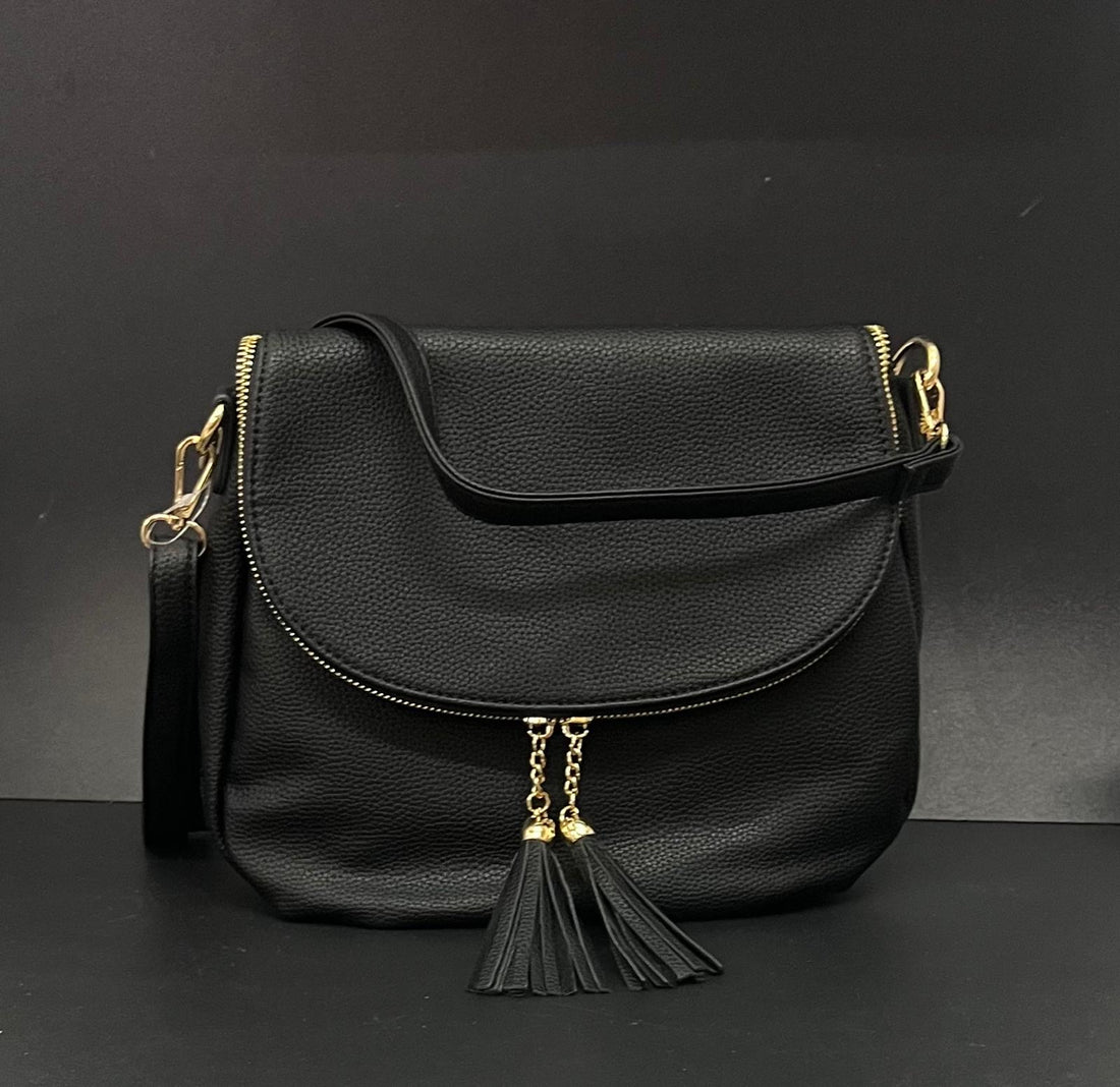 Tassel Zip Cross Body Bag