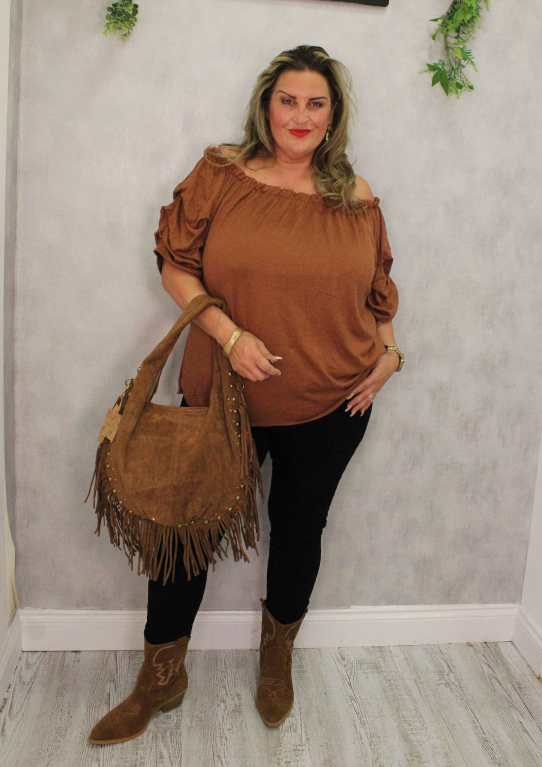 Tuck Sleeve Fine Knit Top