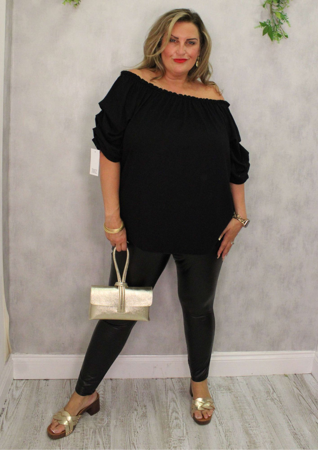 Tuck Sleeve Fine Knit Top