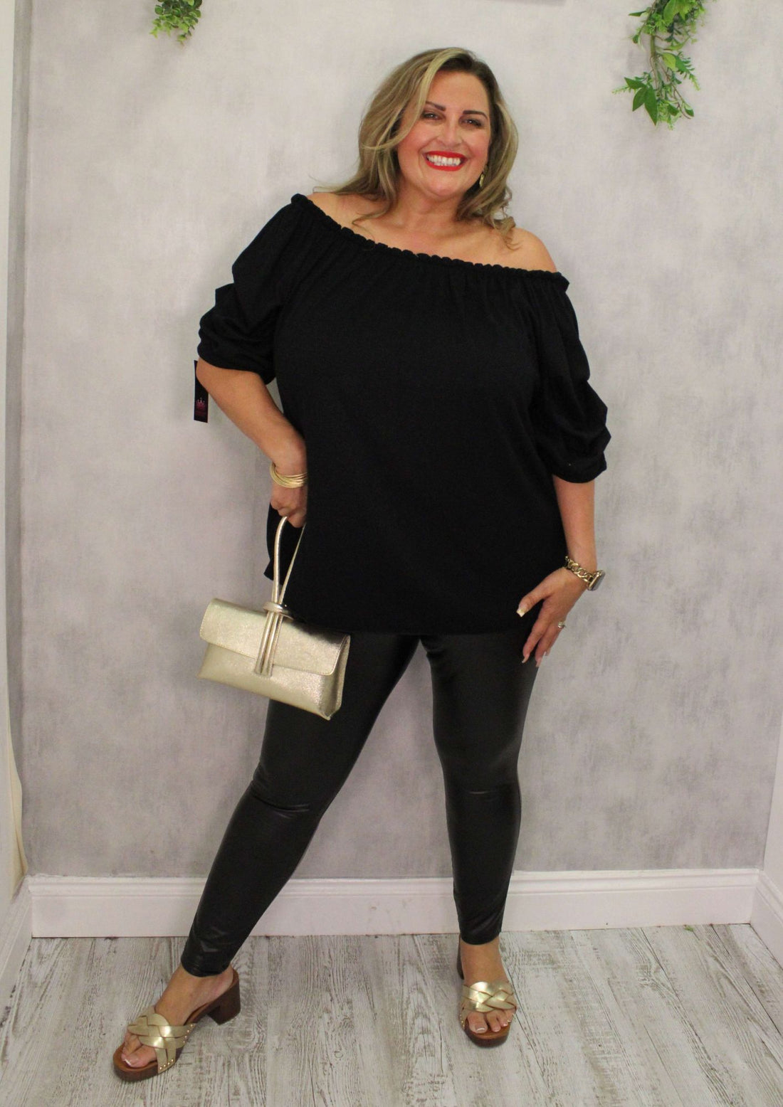 Tuck Sleeve Fine Knit Top