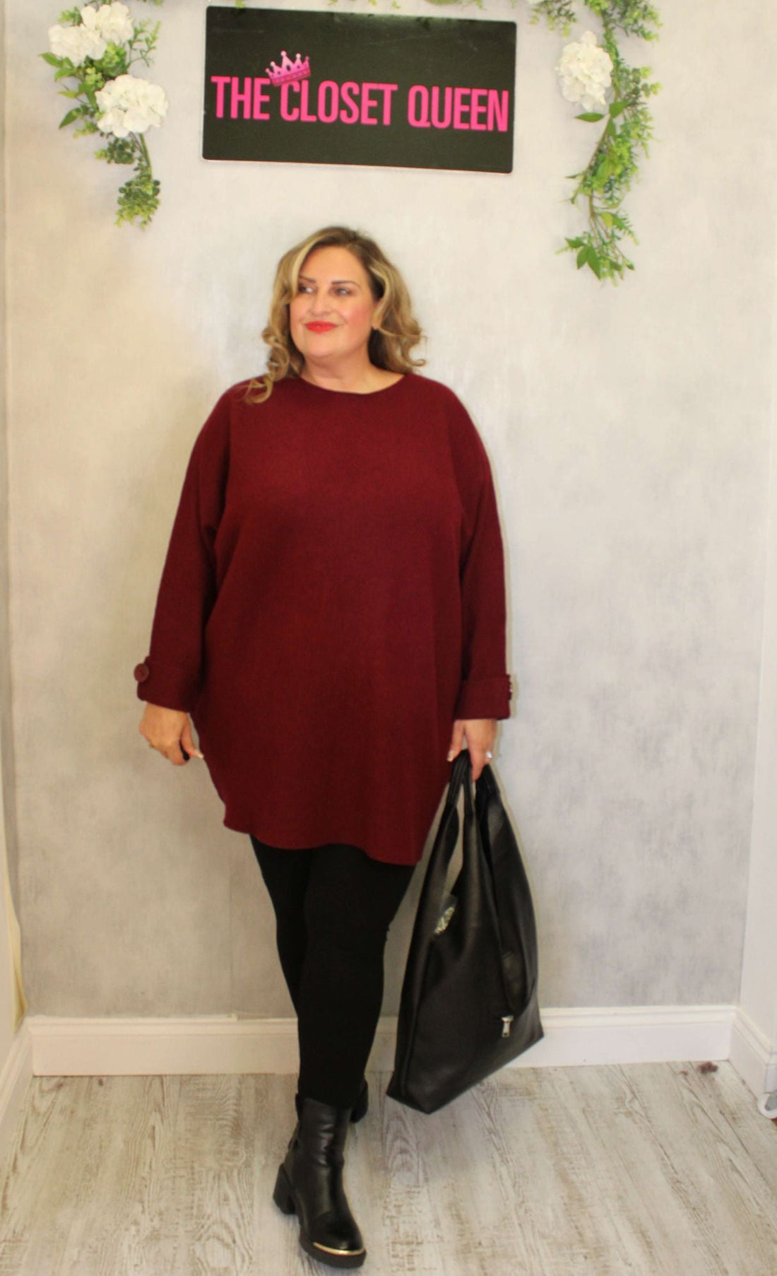 Turn Up Rib Jumper Dress