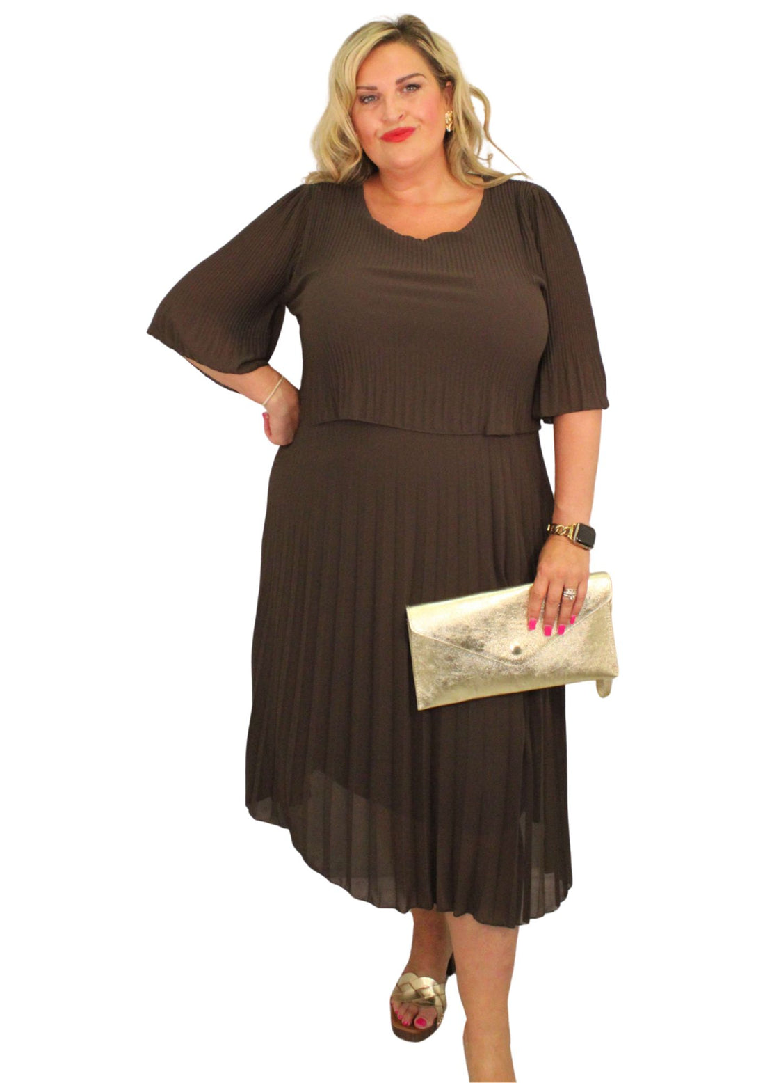 Two Top Layer Pleat Dress