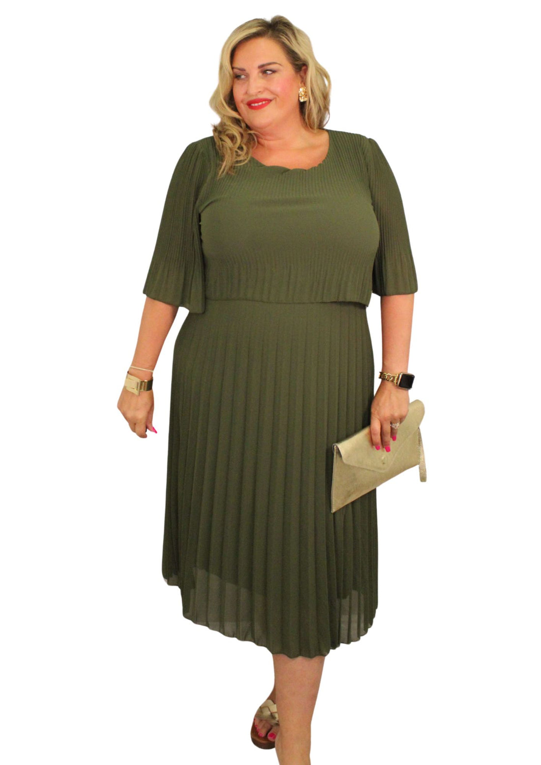 Two Top Layer Pleat Dress