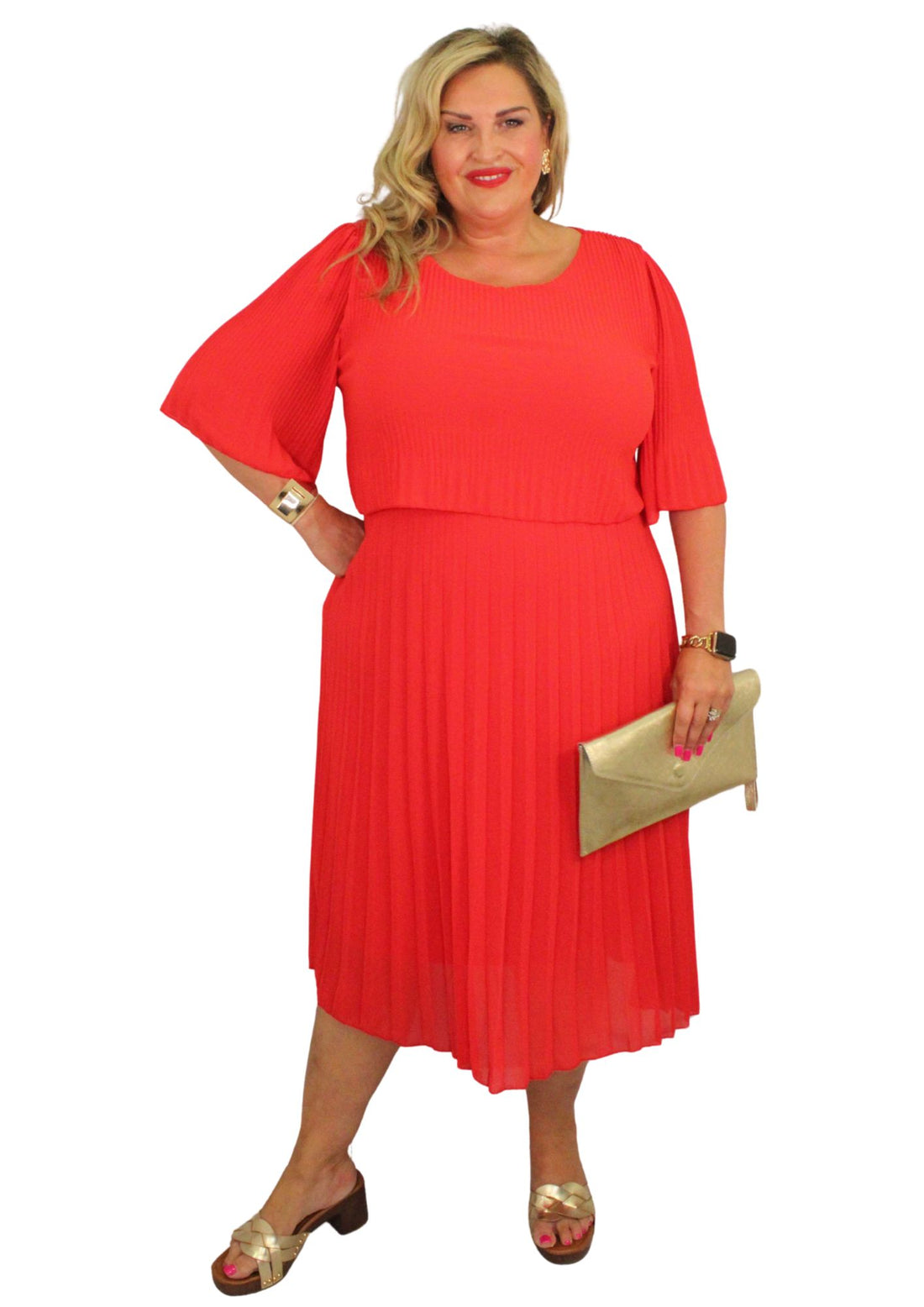 Two Top Layer Pleat Dress