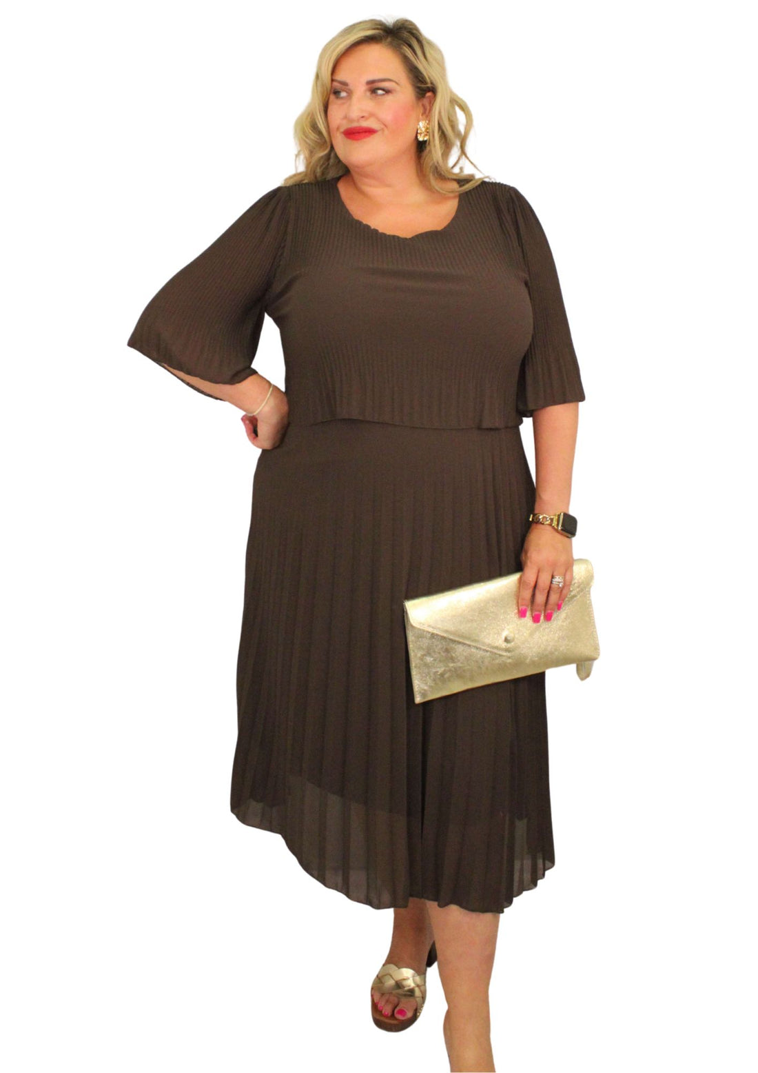 Two Top Layer Pleat Dress