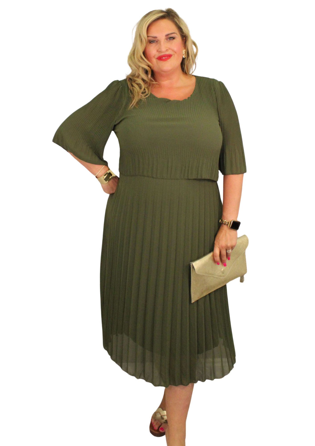 Two Top Layer Pleat Dress