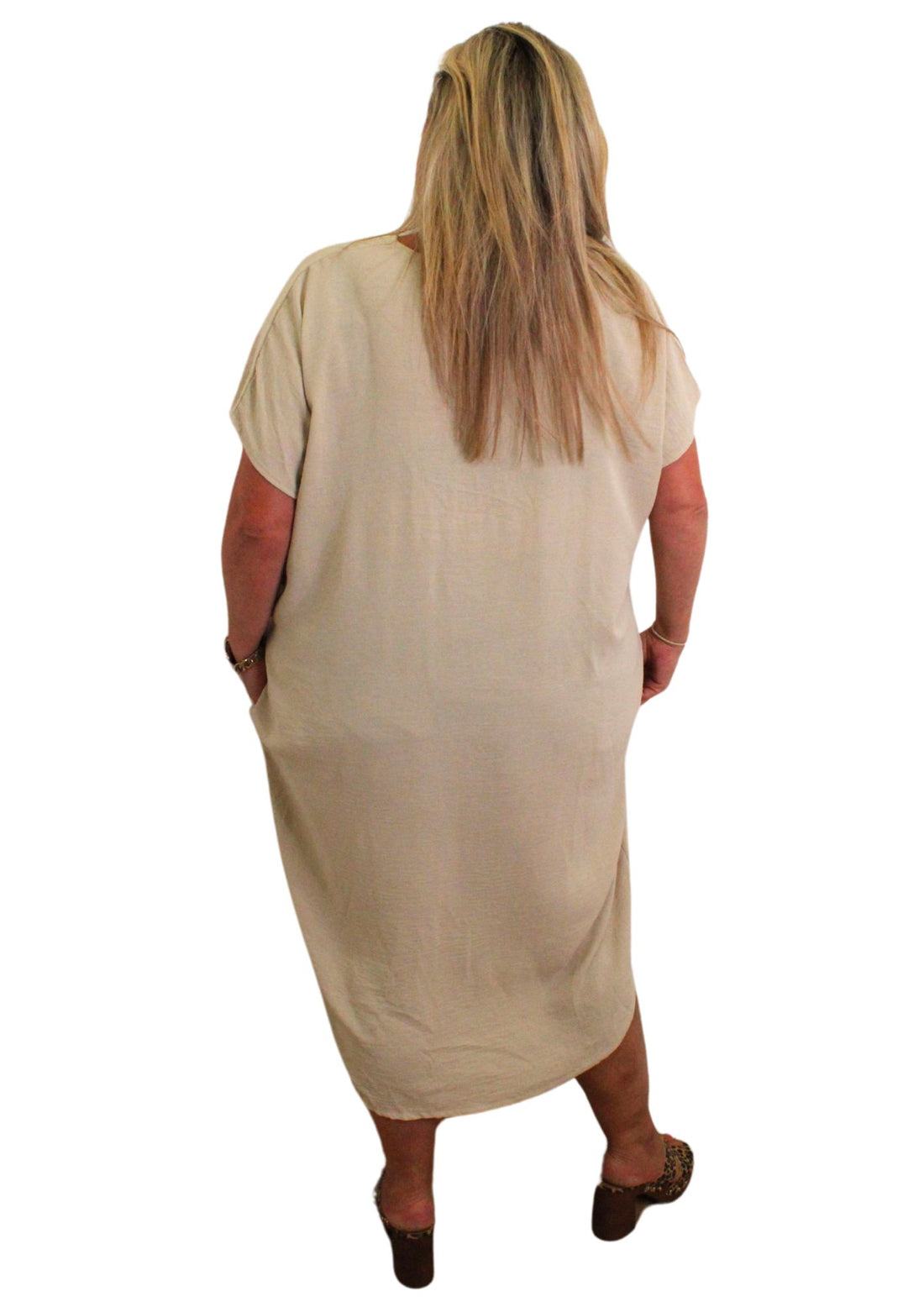 V Stitch Dress Plain