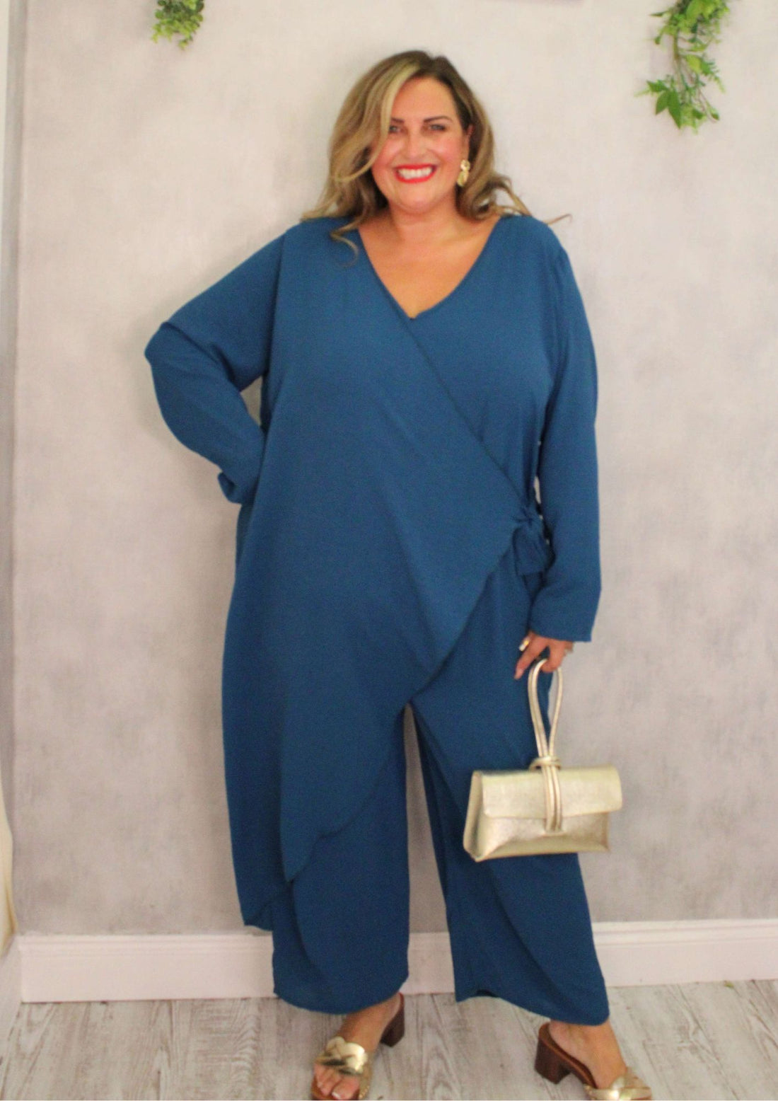 Wrap Knot Jumpsuit Long Sleeve