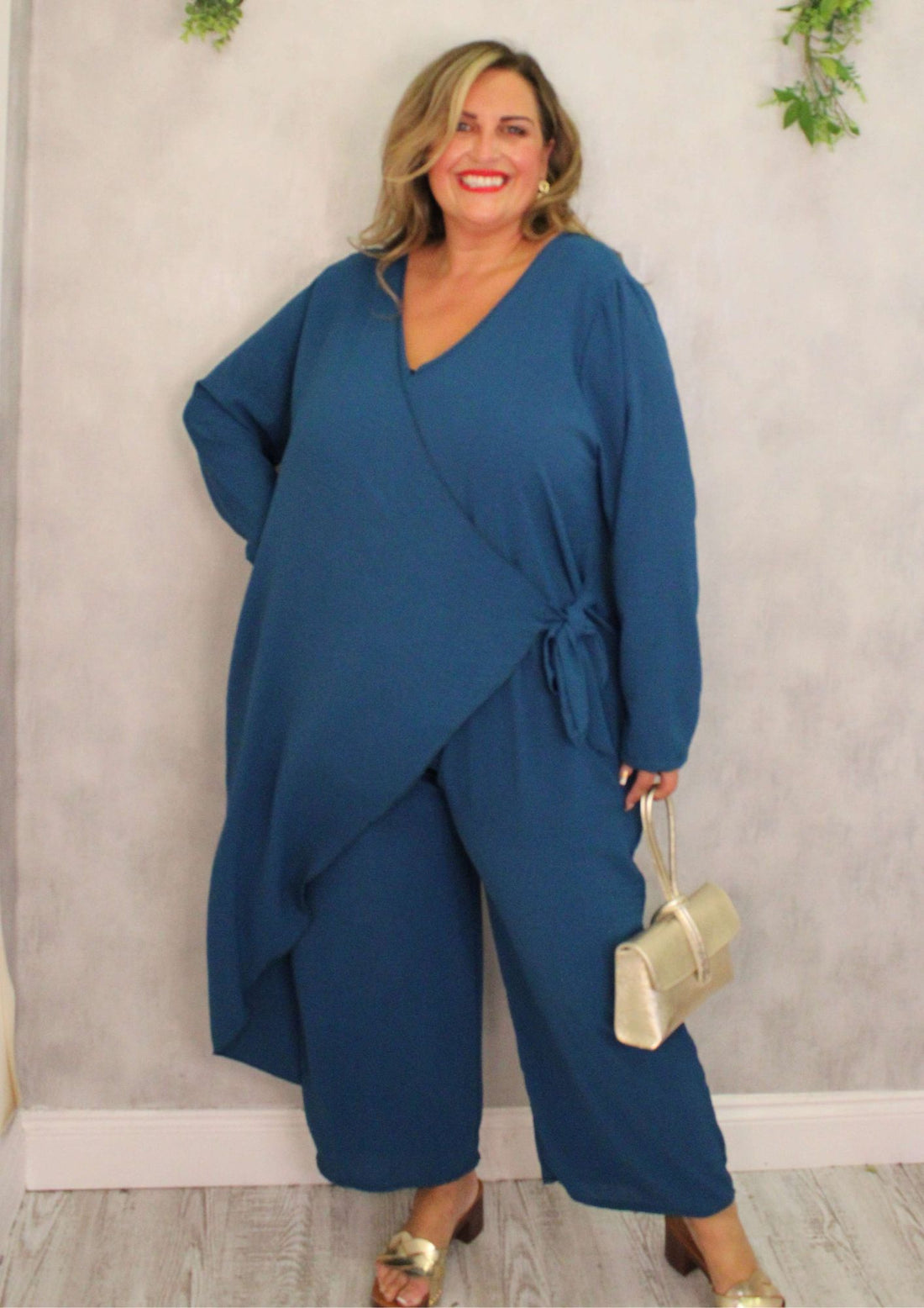 Wrap Knot Jumpsuit Long Sleeve