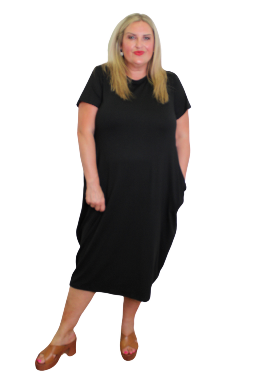 Zippy Back Dress Short Sleeve