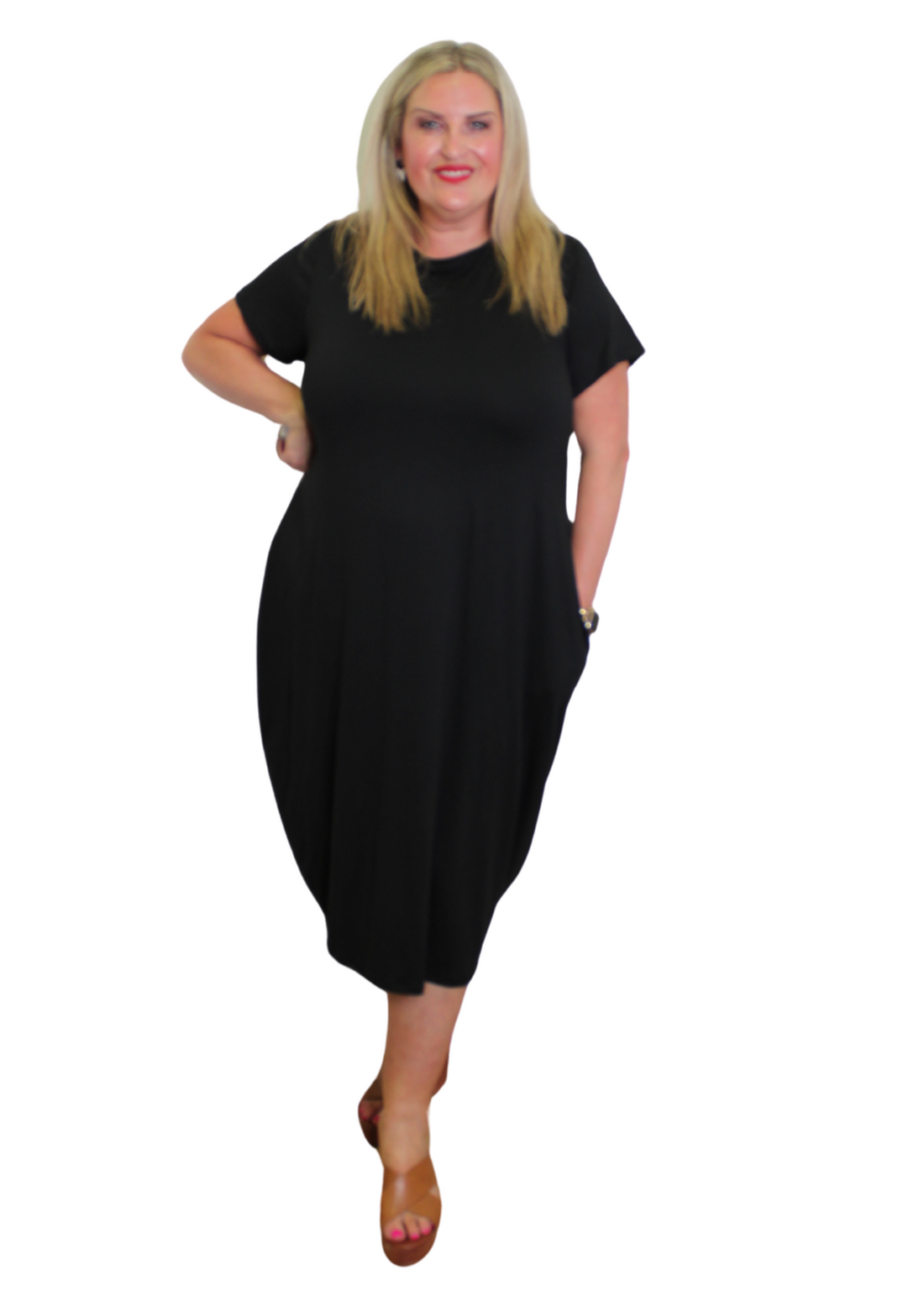 Zippy Back Dress Short Sleeve