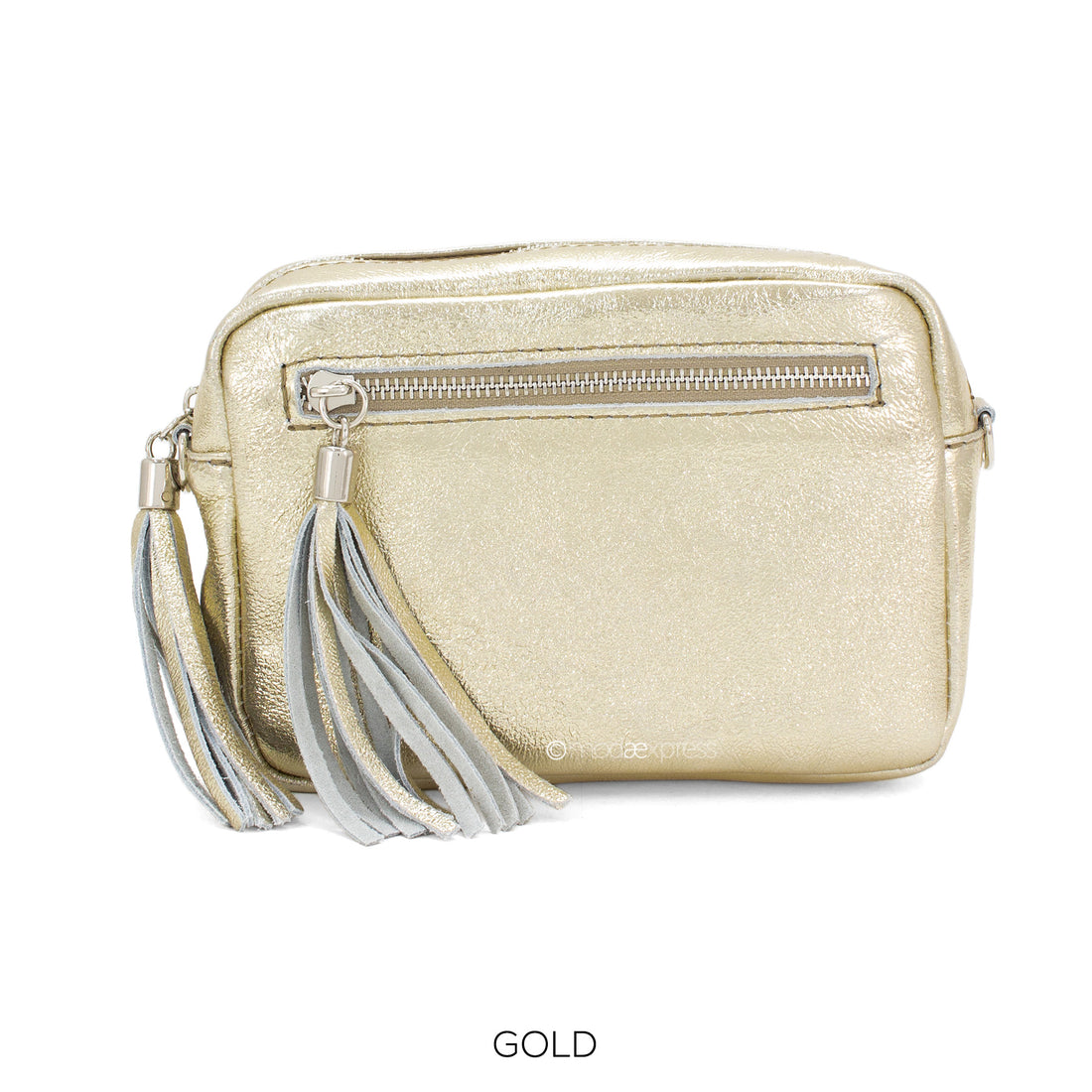 Oblong bag metallic