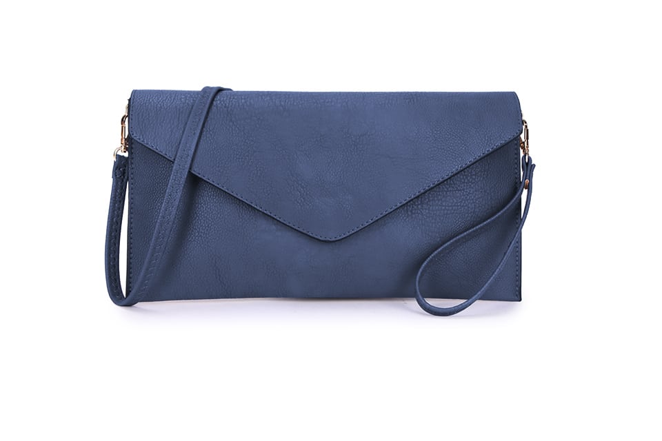 Navy blue clearance envelope clutch bag