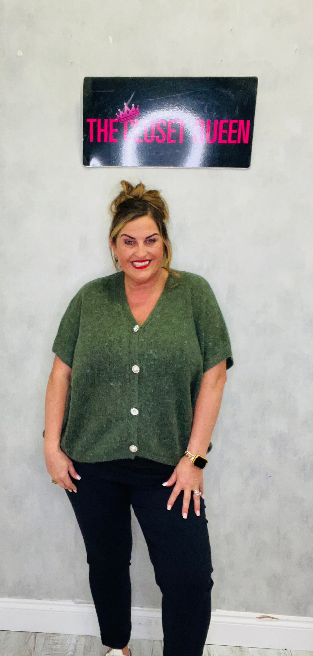 Sparkle Button Cardigan