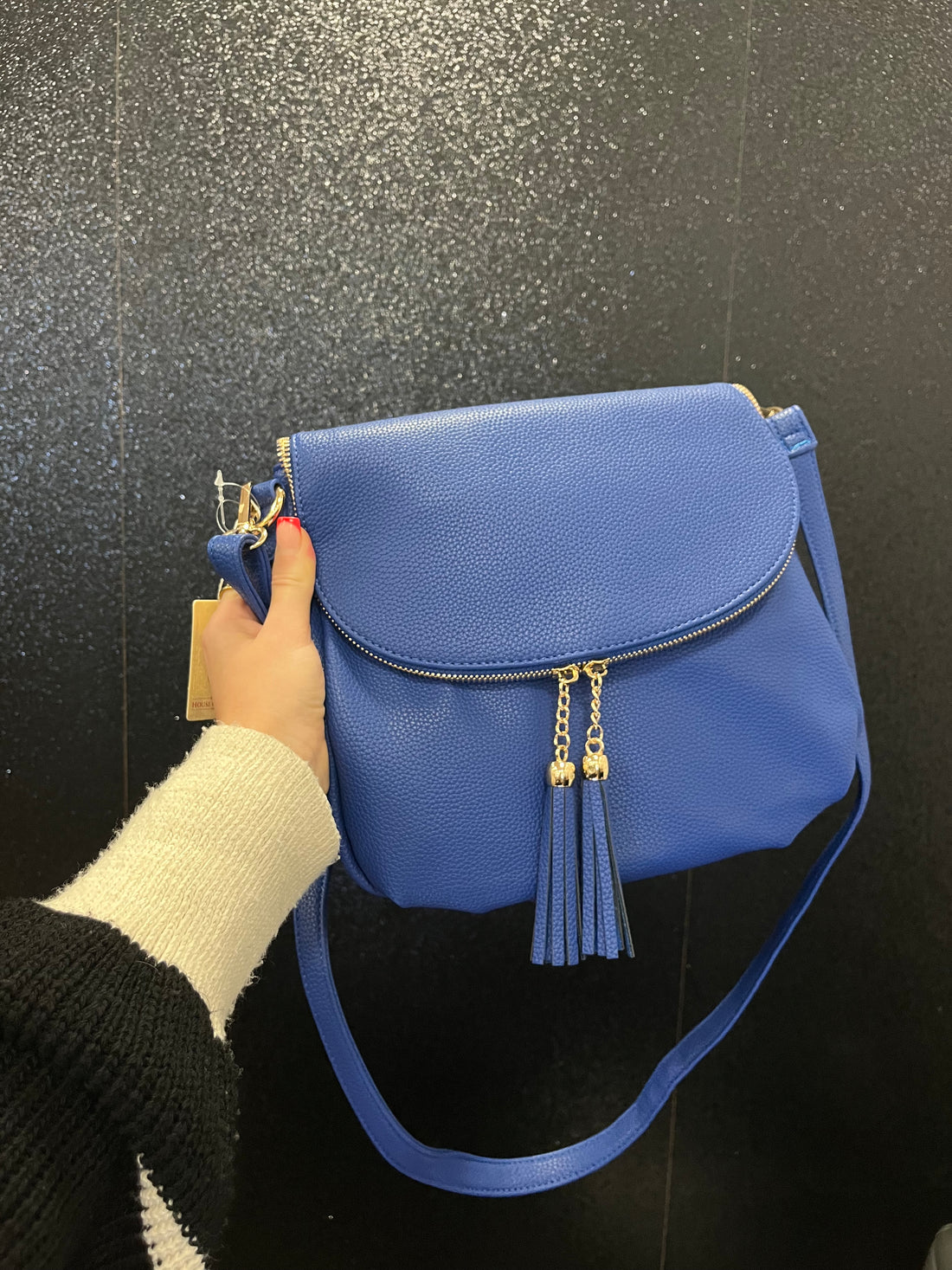 Tassel Zip Cross Body Bag