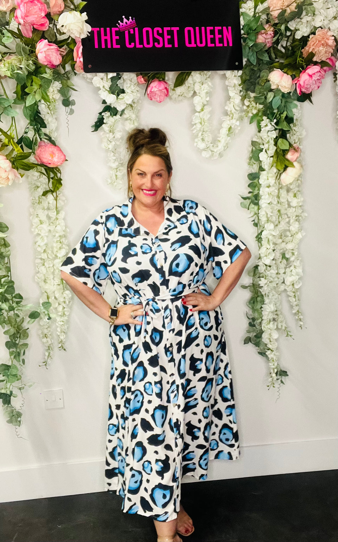 Vibrant Animal Shirt Dress