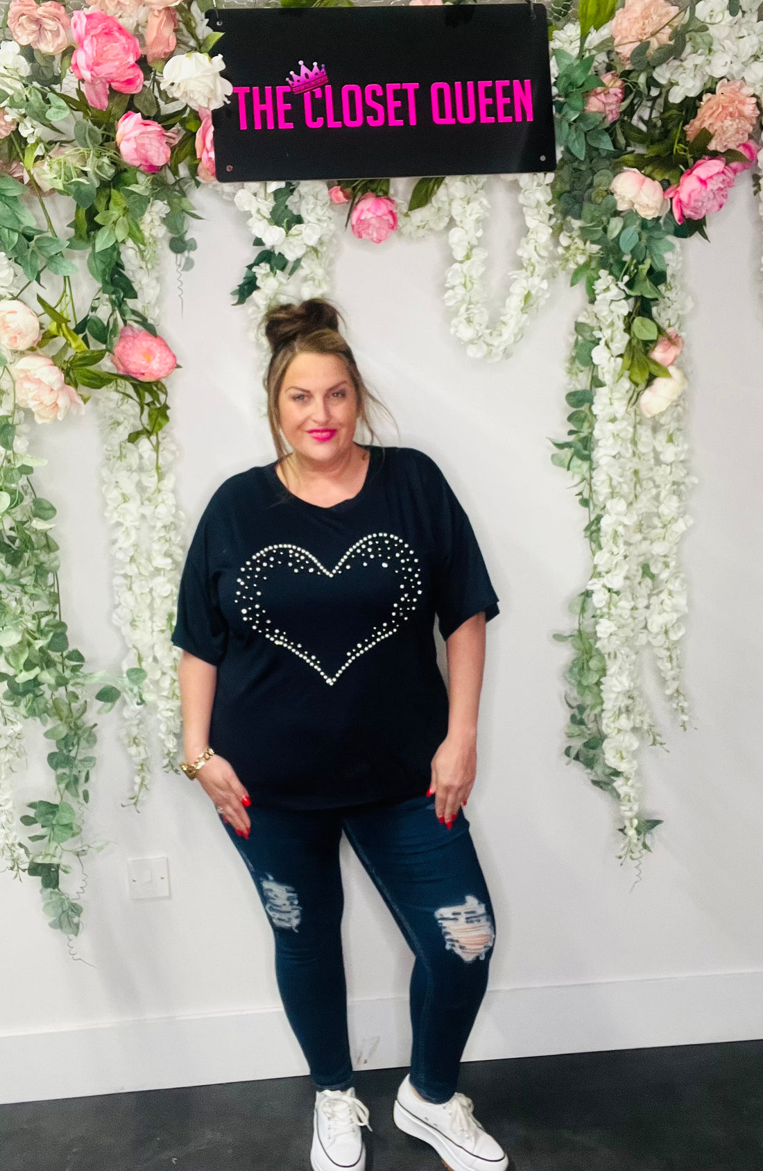 Outline Pearl Heart T-Shirt