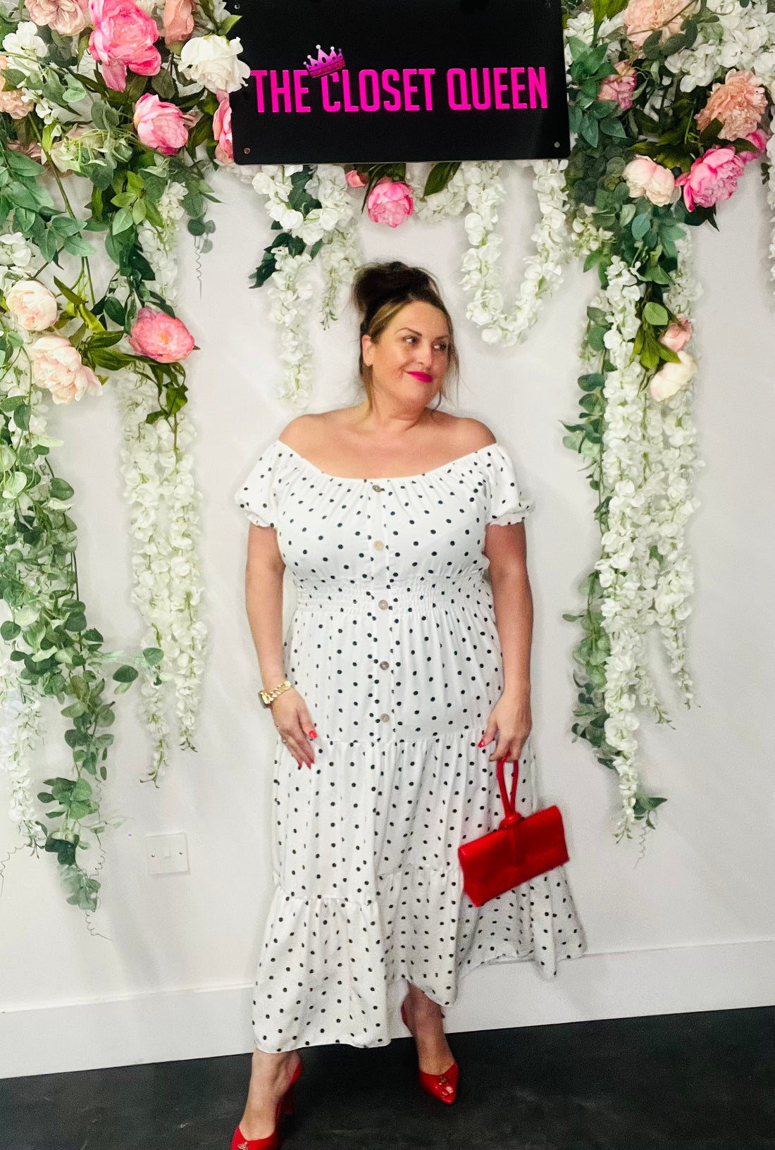 Rosa Maxi Dress Polka Dot