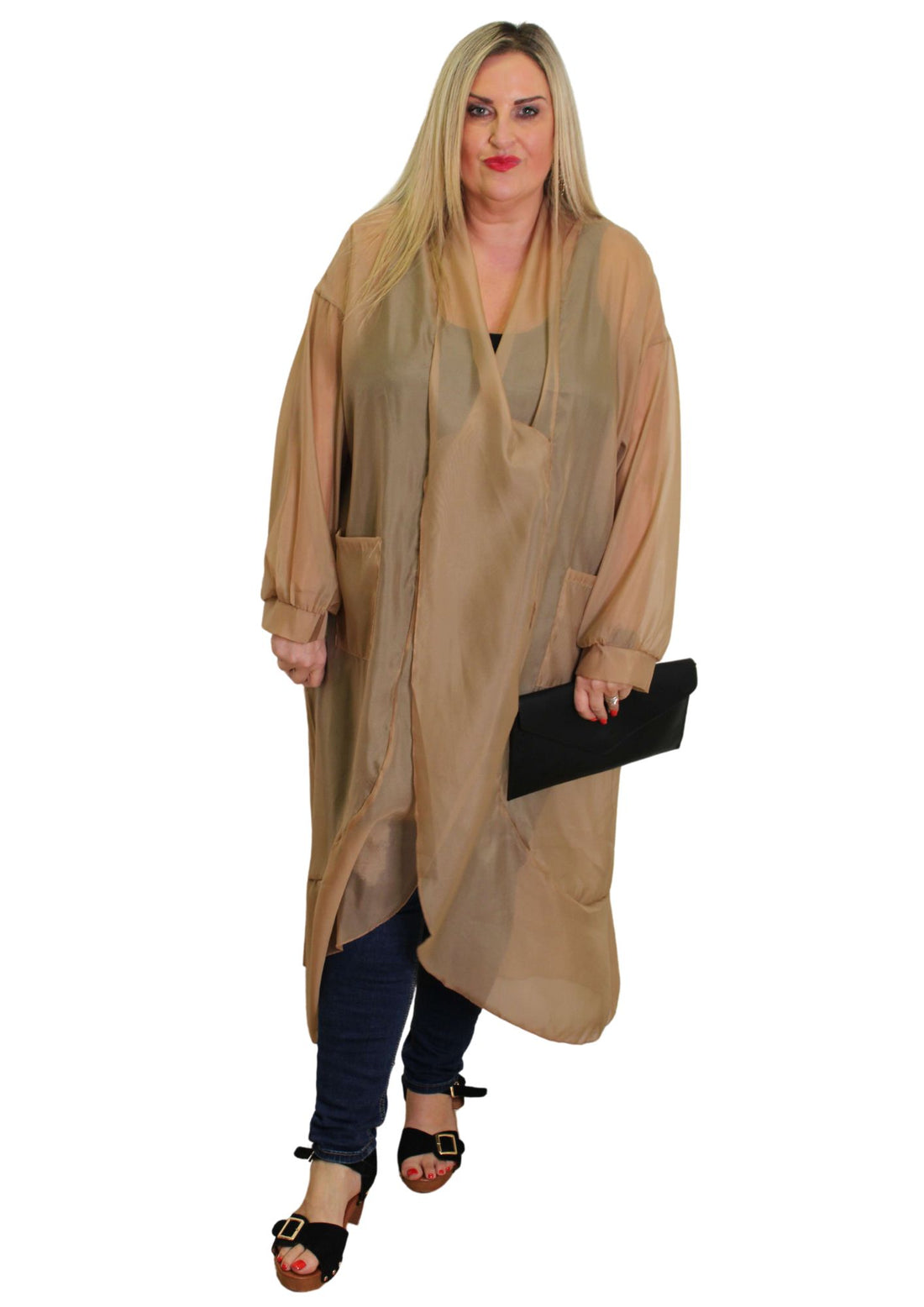 Sheer Crossover Longline Tunic