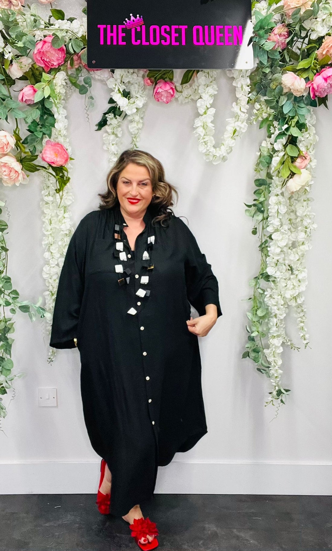 Bead String Belt Dress