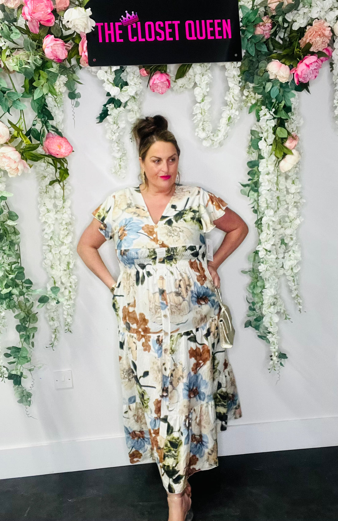 Rosa Dress Maxi V-Neck Mirage Flower