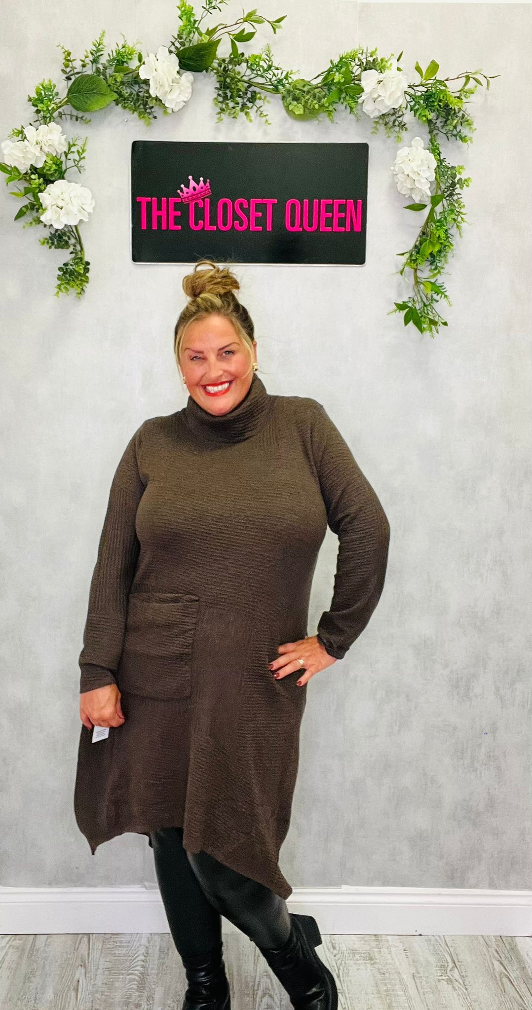 Ribby Pocket Jumper Dress