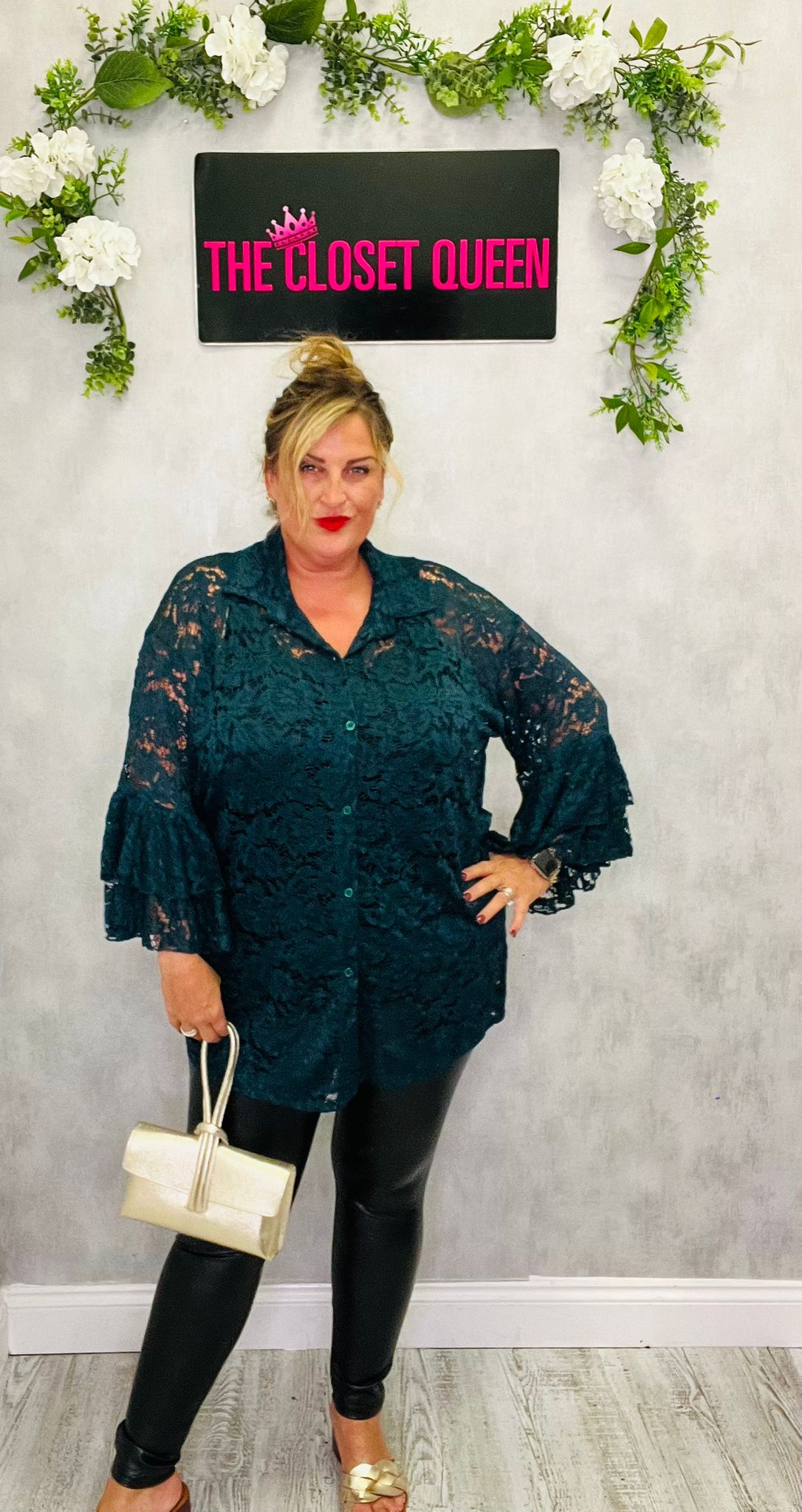 Rose Sleeve Lace Shirt