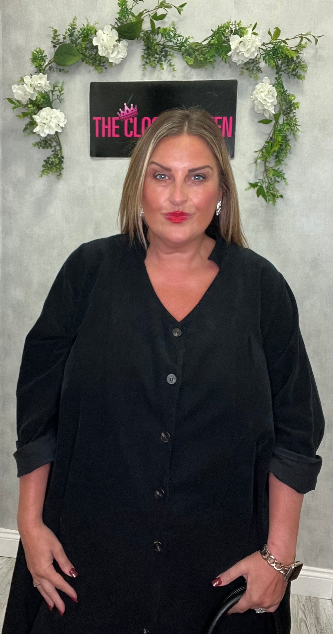 Regal Rouge Dress Plain