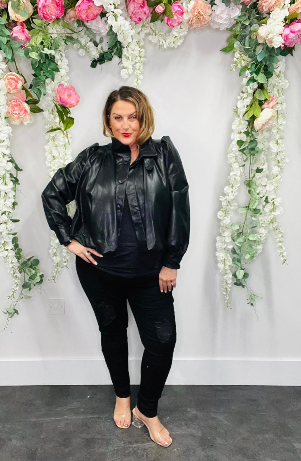 Leslie Leather Look Jacket