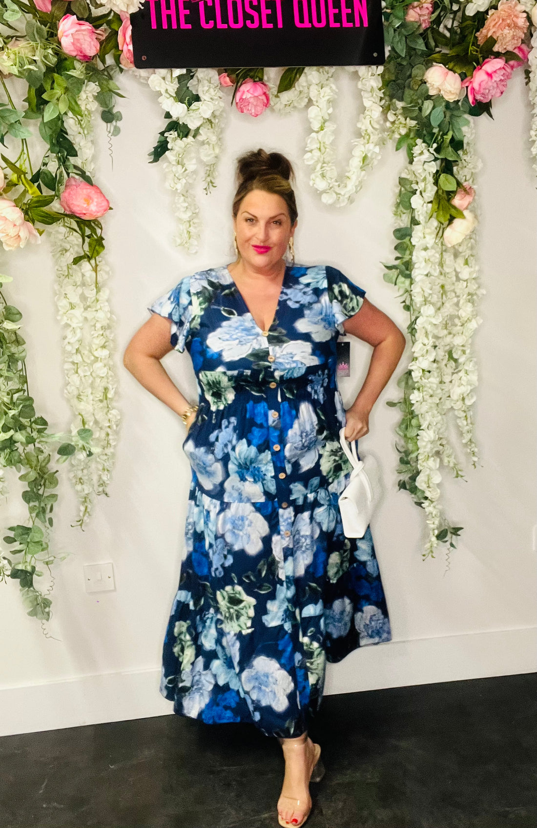 Rosa Dress Maxi V-Neck Mirage Flower