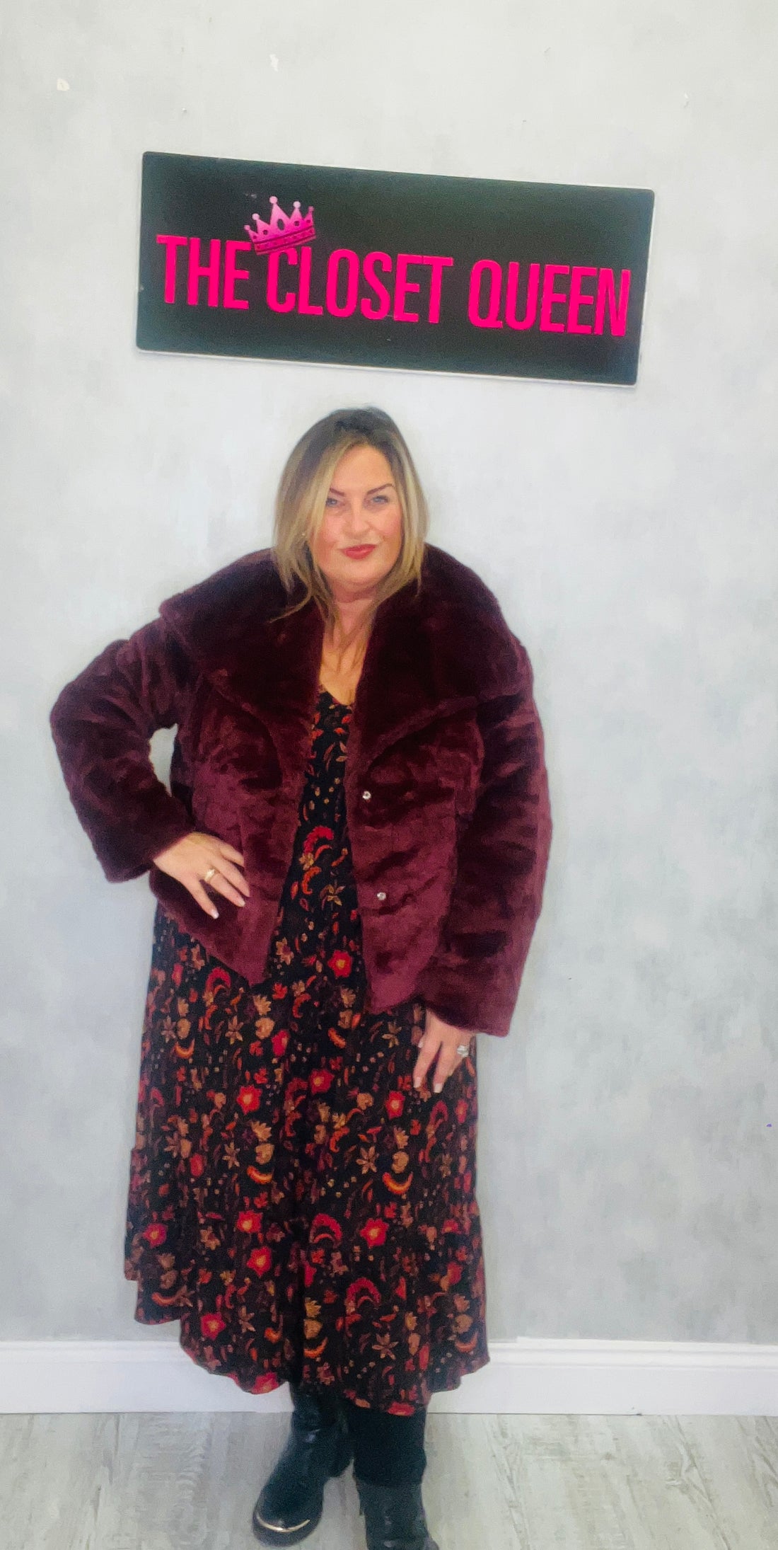 Bailey Dress Fine knit Feather Print