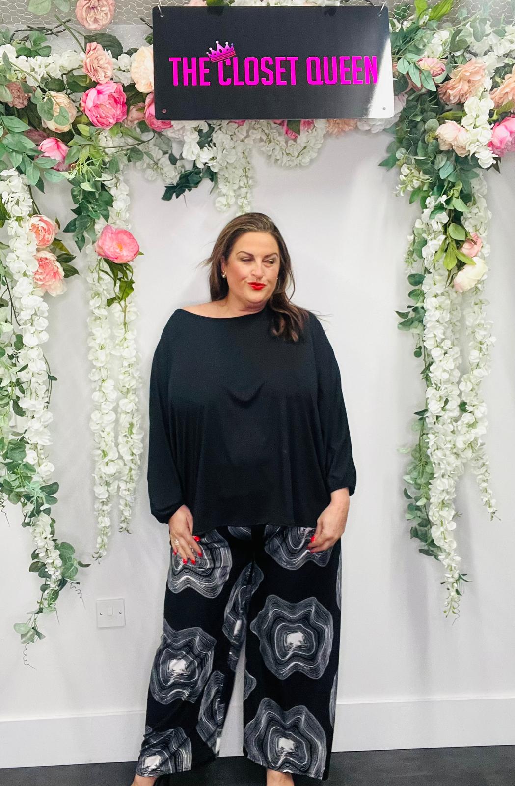 Palazzo Slinky Trousers Bark