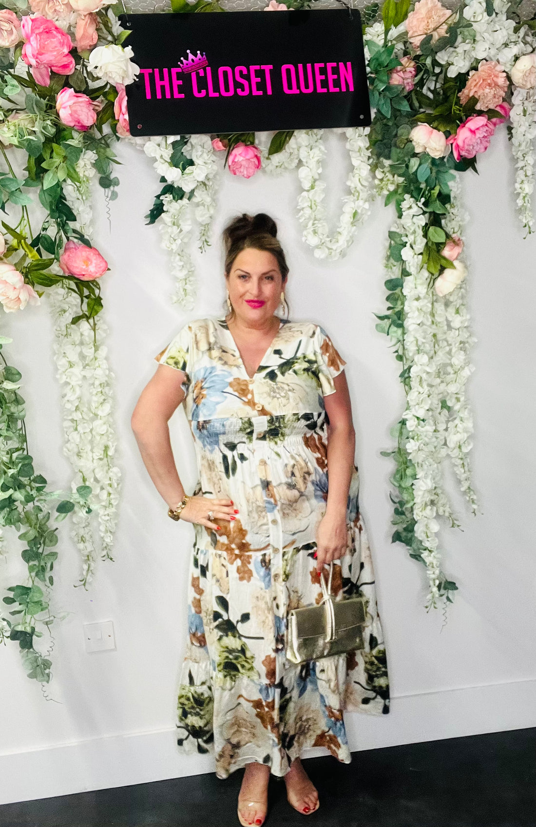 Rosa Dress Maxi V-Neck Mirage Flower