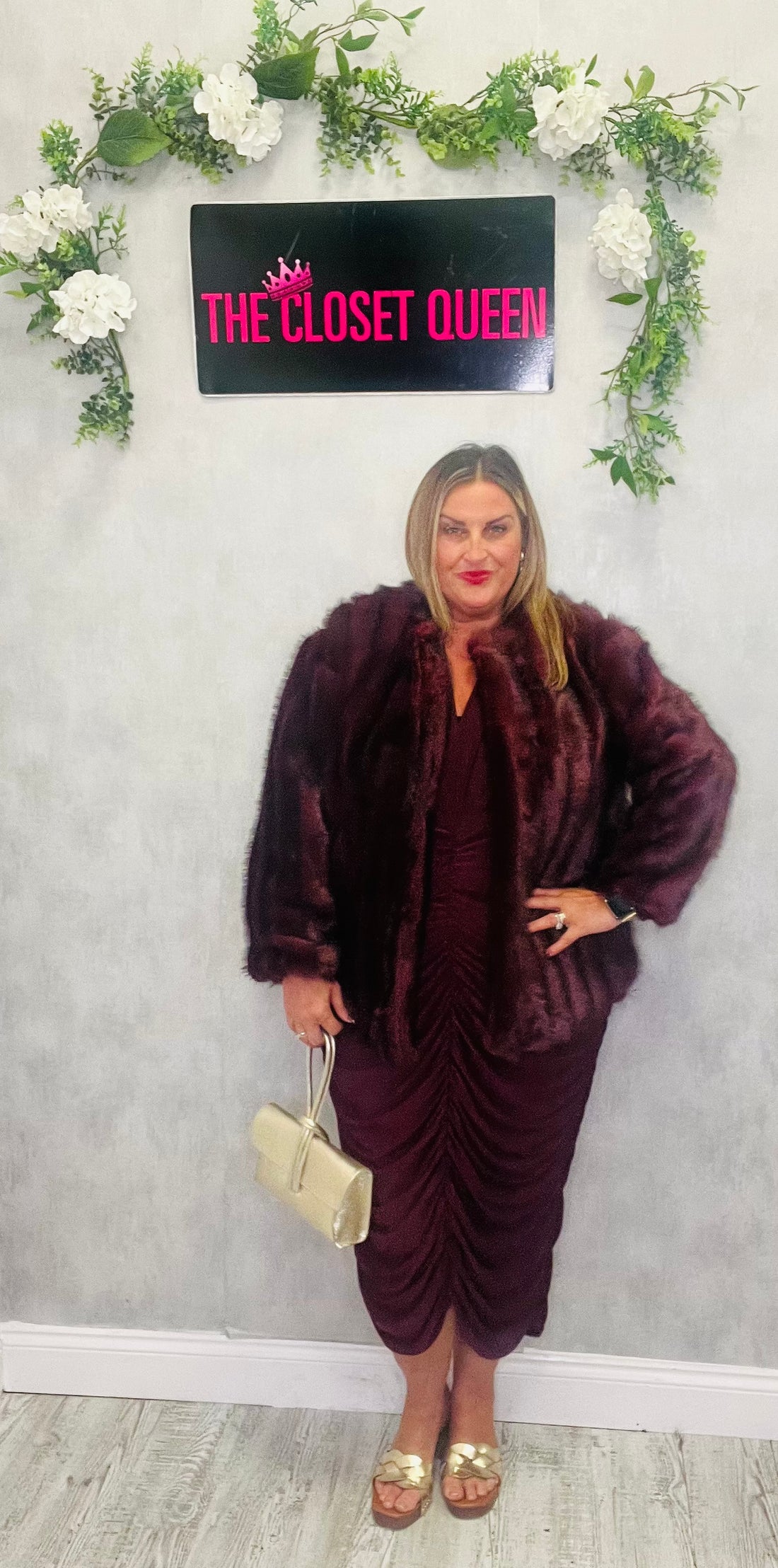 Regal Rouge Dress Plain