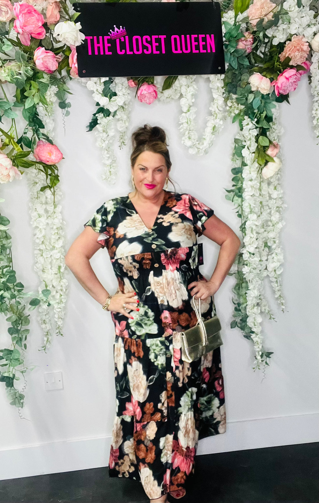 Rosa Dress Maxi V-Neck Mirage Flower