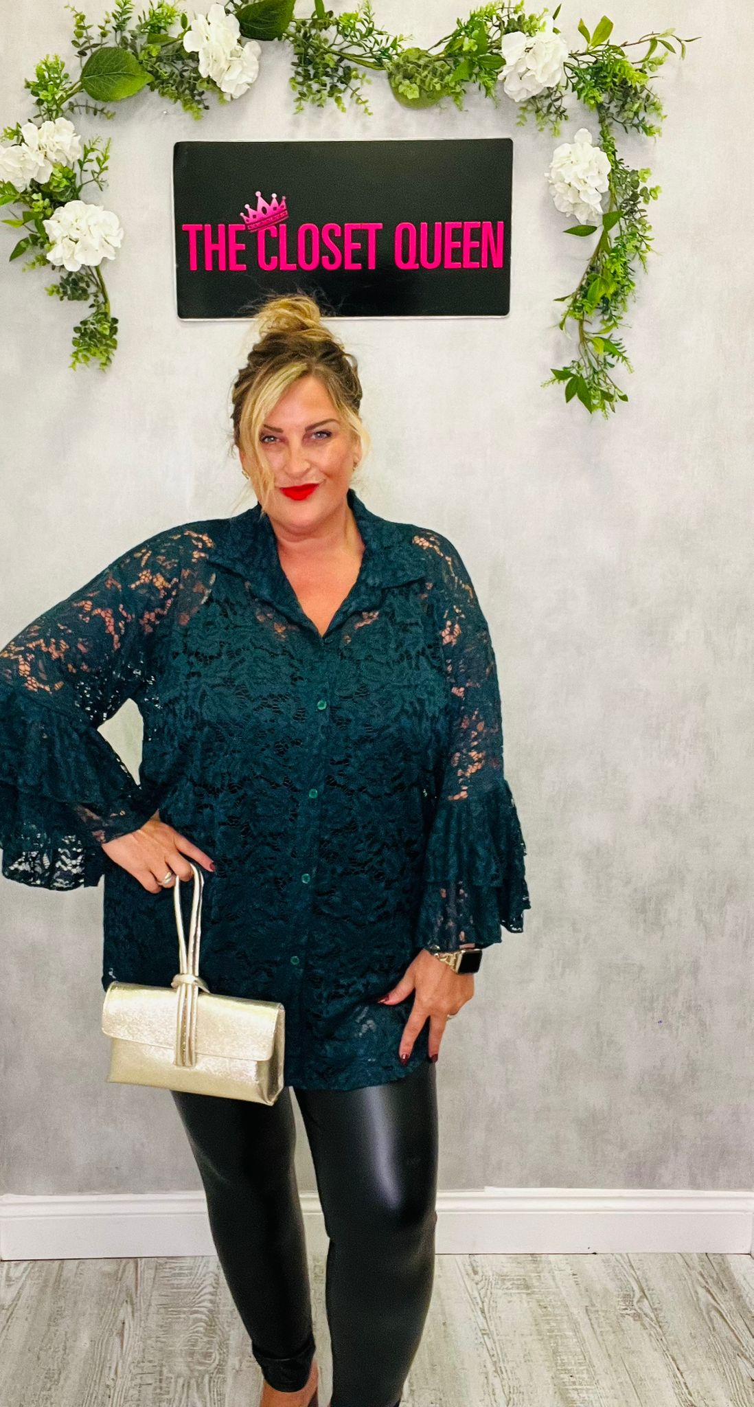 Rose Sleeve Lace Shirt