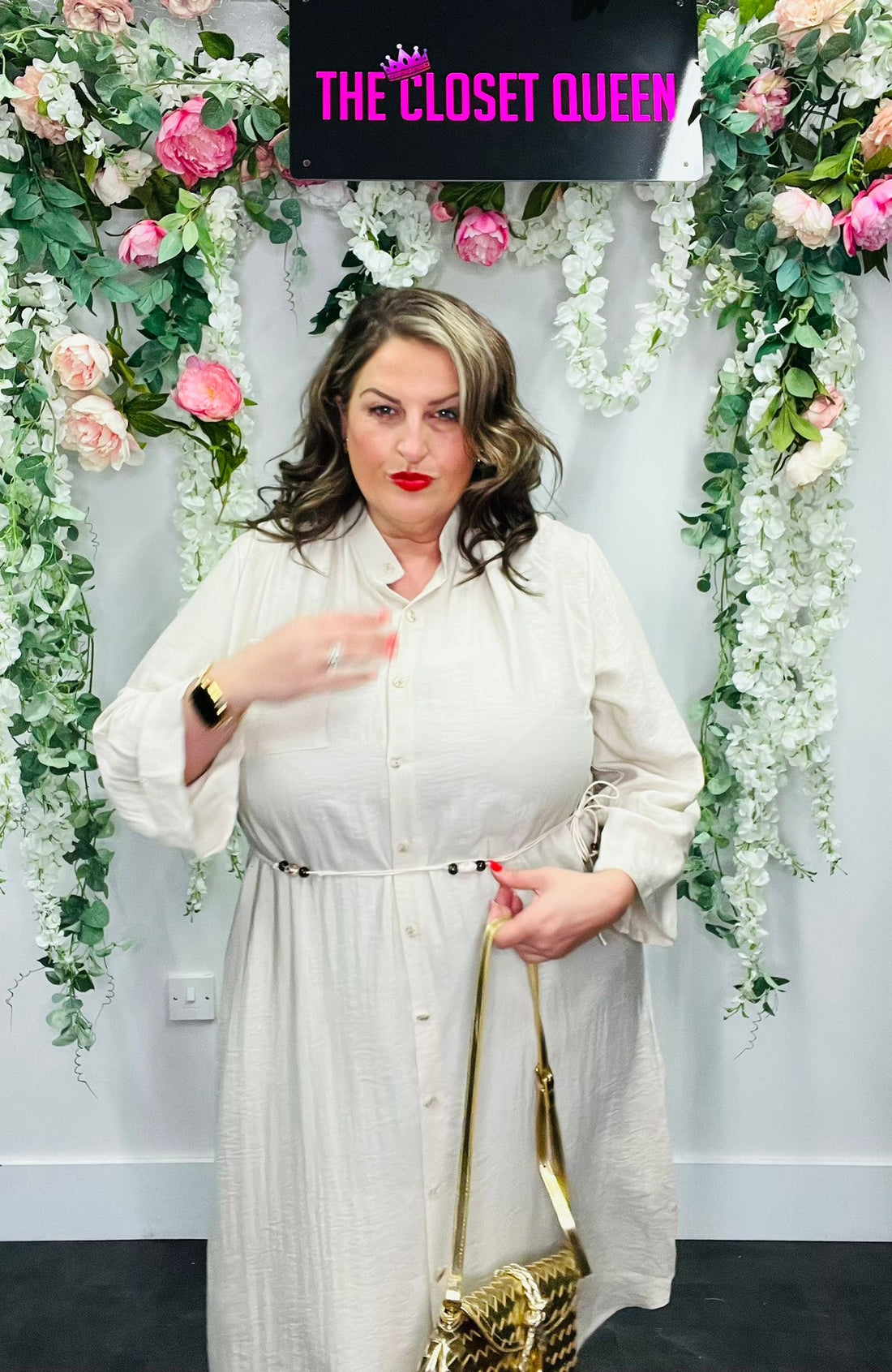 Bead String Belt Dress