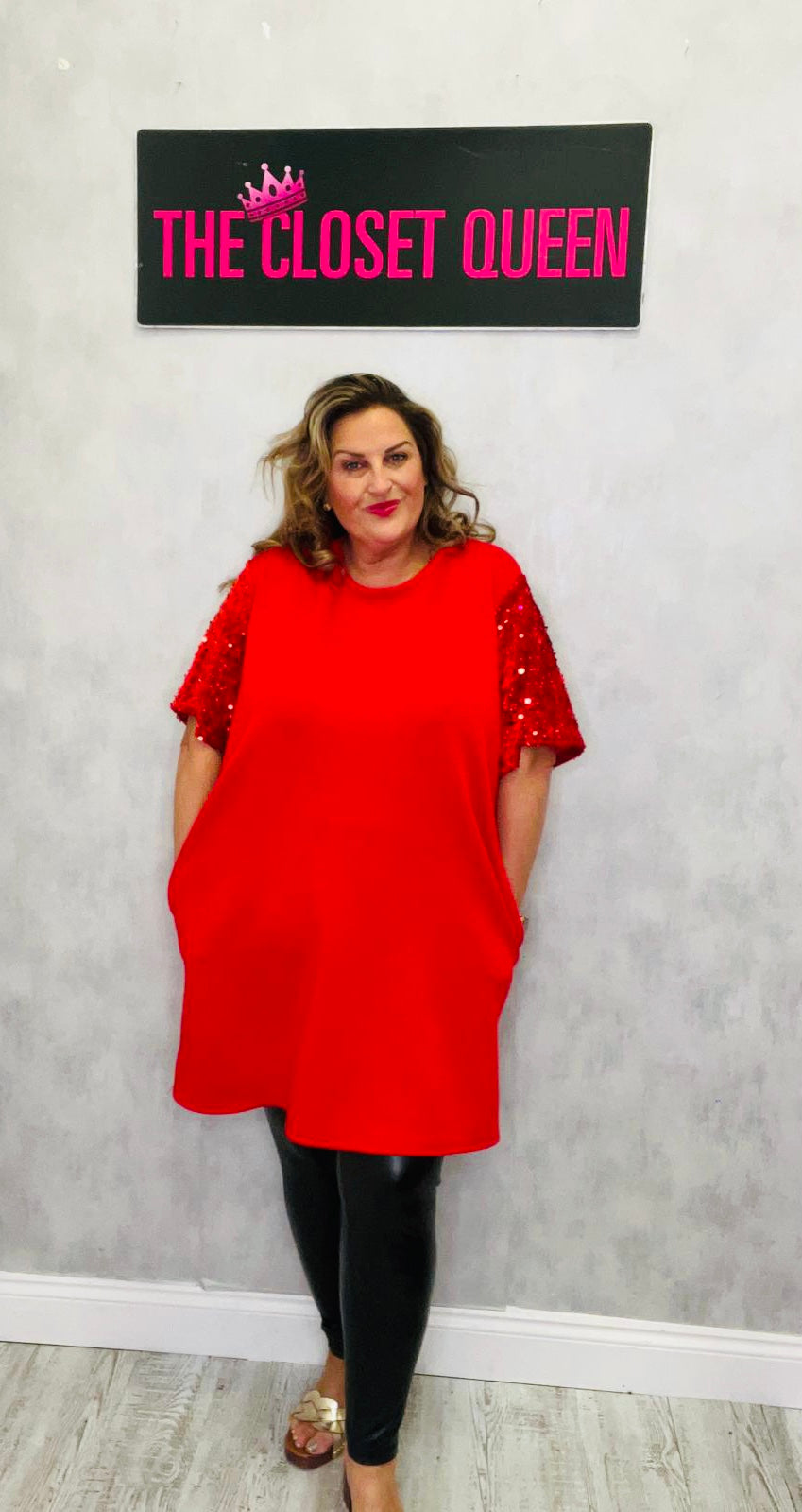 Bounce Sequin Sleeve Dress